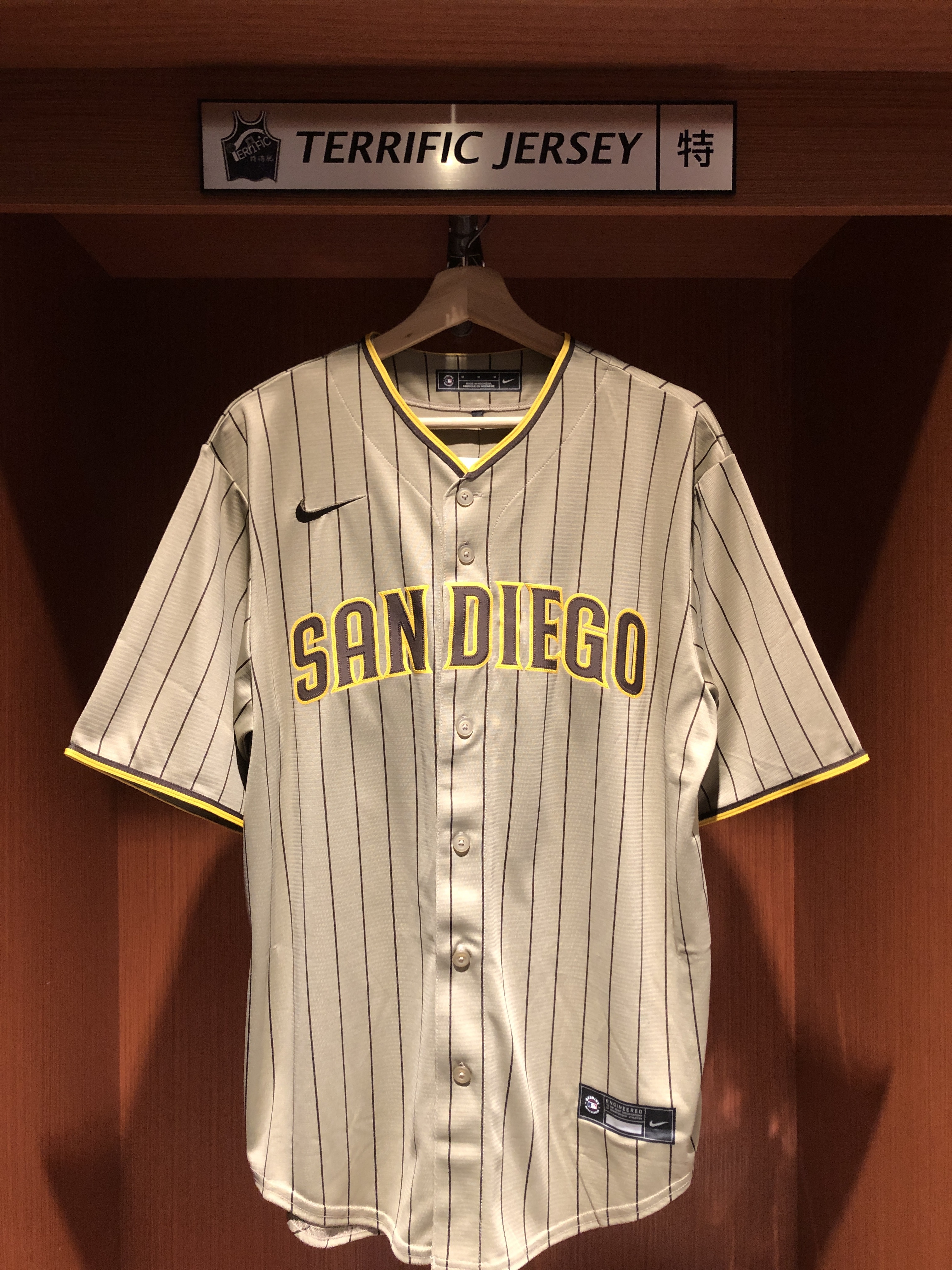 MLB球衣 Fernando Tatis Jr. 聖地牙哥教士沙條紋 Alternate Nike Replica Player Name Jersey 球迷版 熱轉印 全新