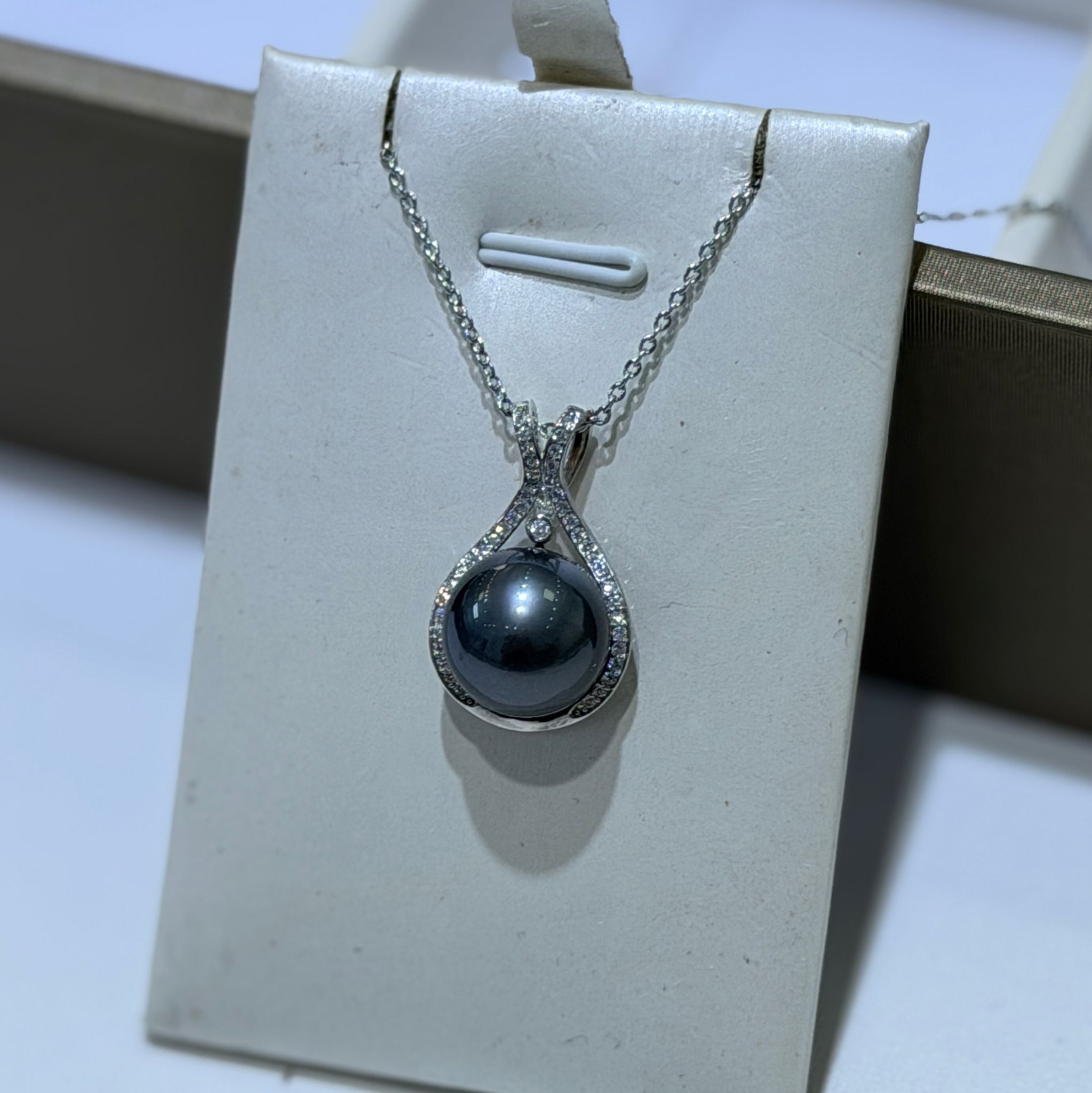 (YA148)大溪地吊墜項鍊12-13MM - #珍珠 #2104PE