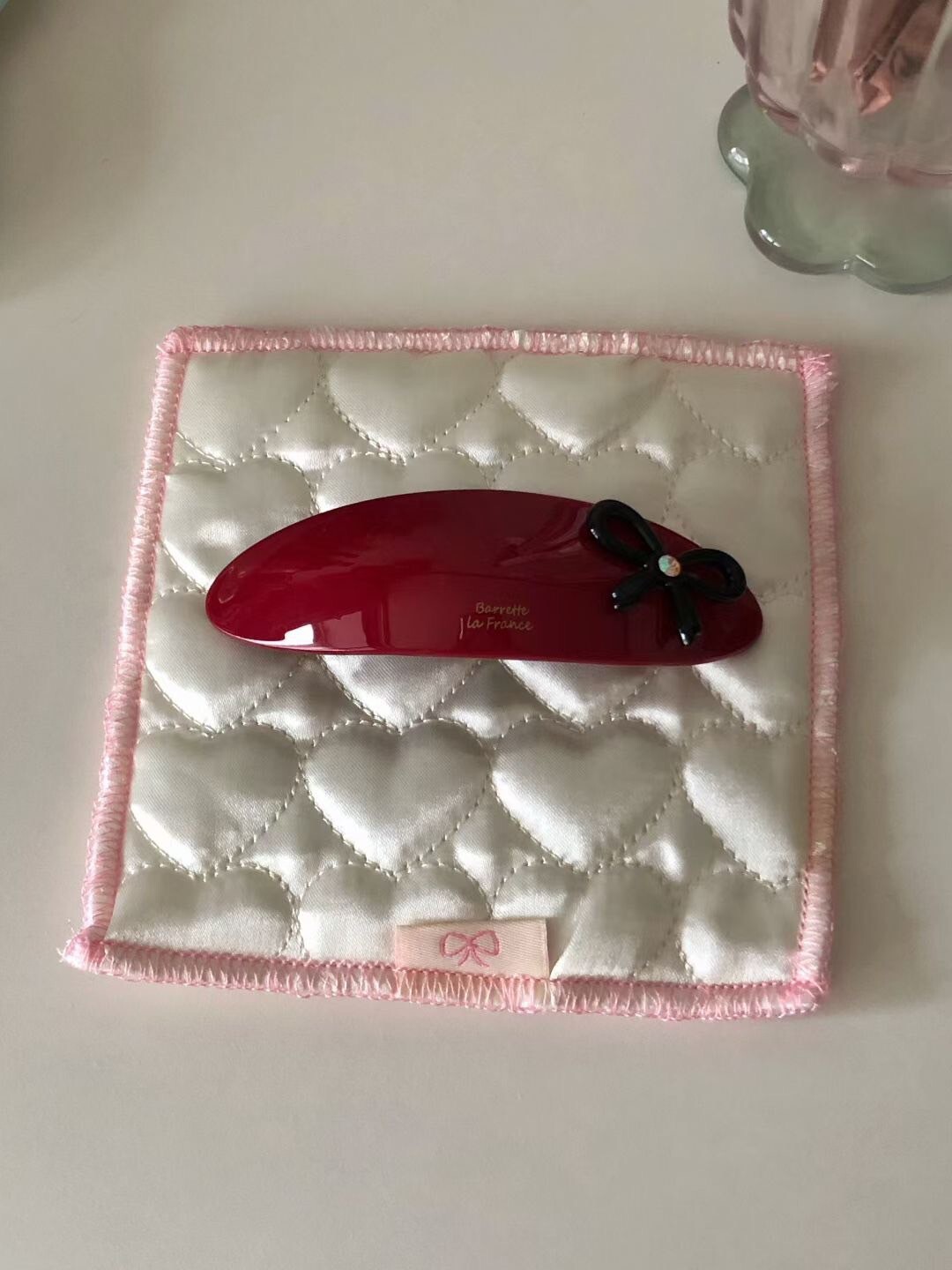 立體蝴蝶結字母圓弧感髮夾 / 2色