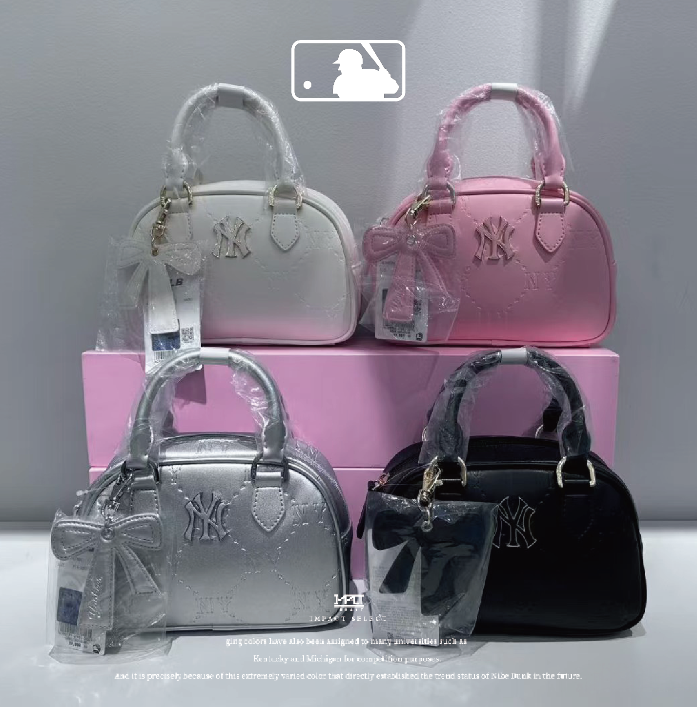 MLB NY鑽石 老花 波士頓包 / 保齡球包 四色