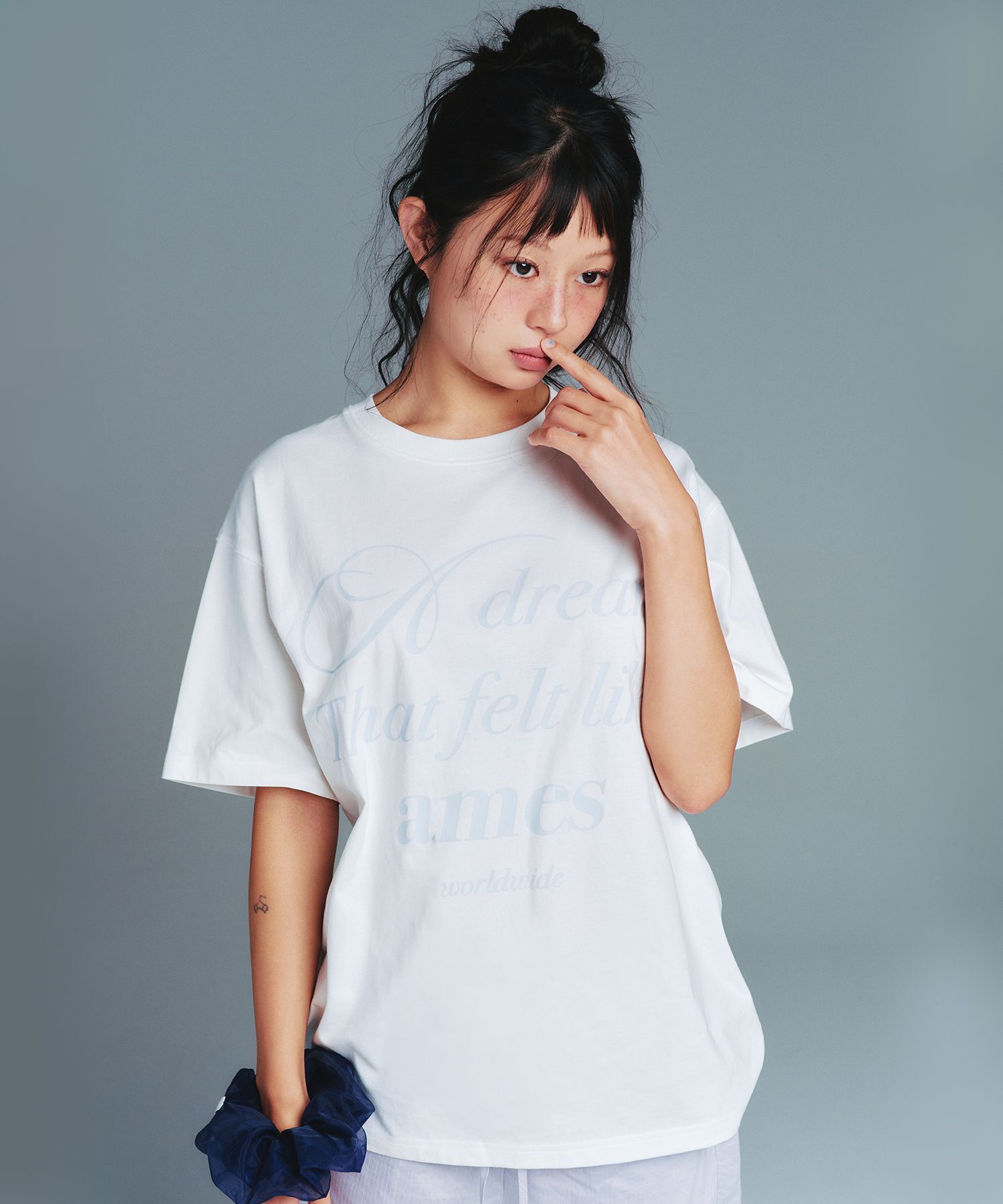 AMES-WORLDWIDE 字母印花T恤 白色 AM2GMUT532AWH