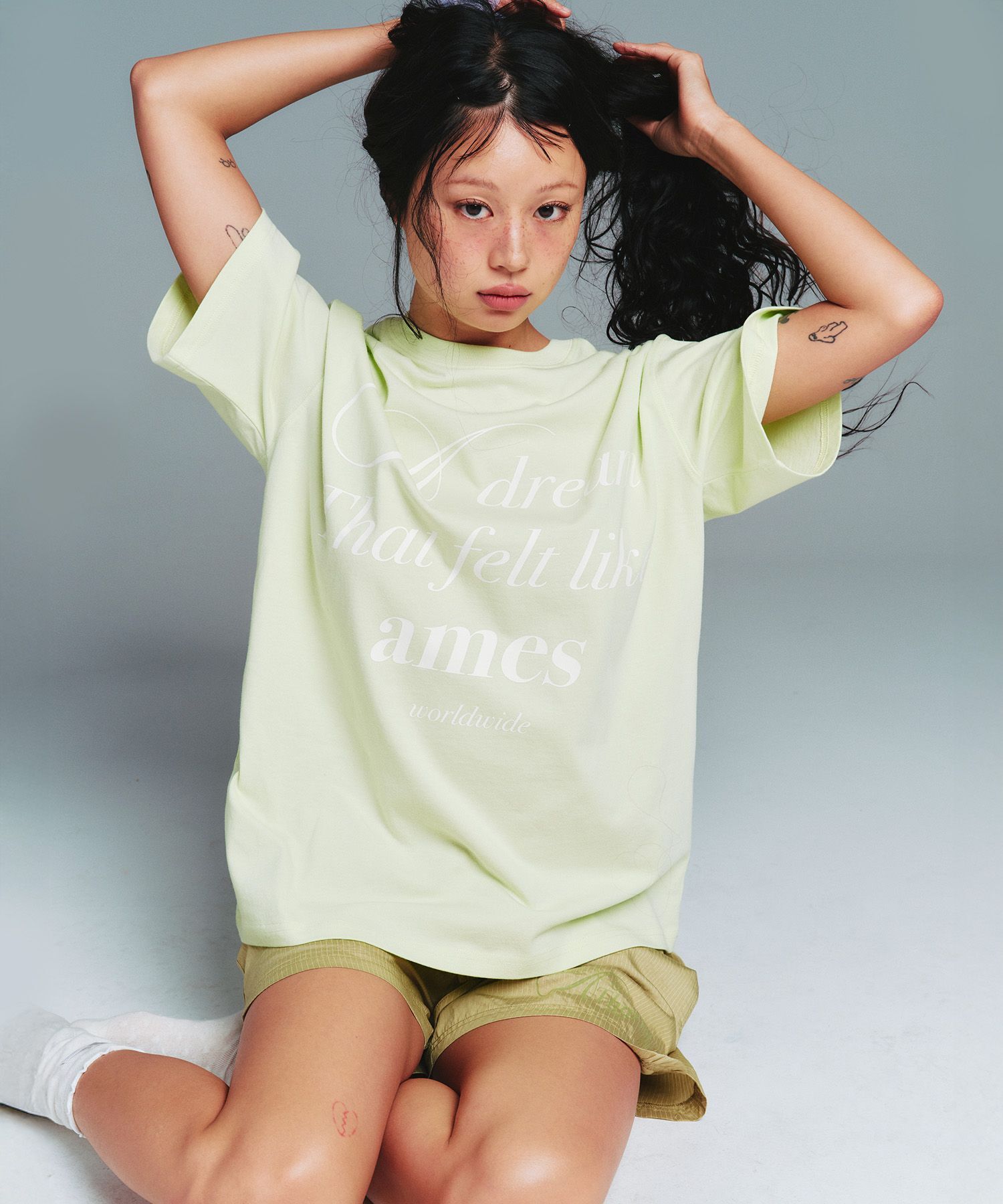 AMES-WORLDWIDE 字母印花短袖T恤 AM2GMUT532AGN