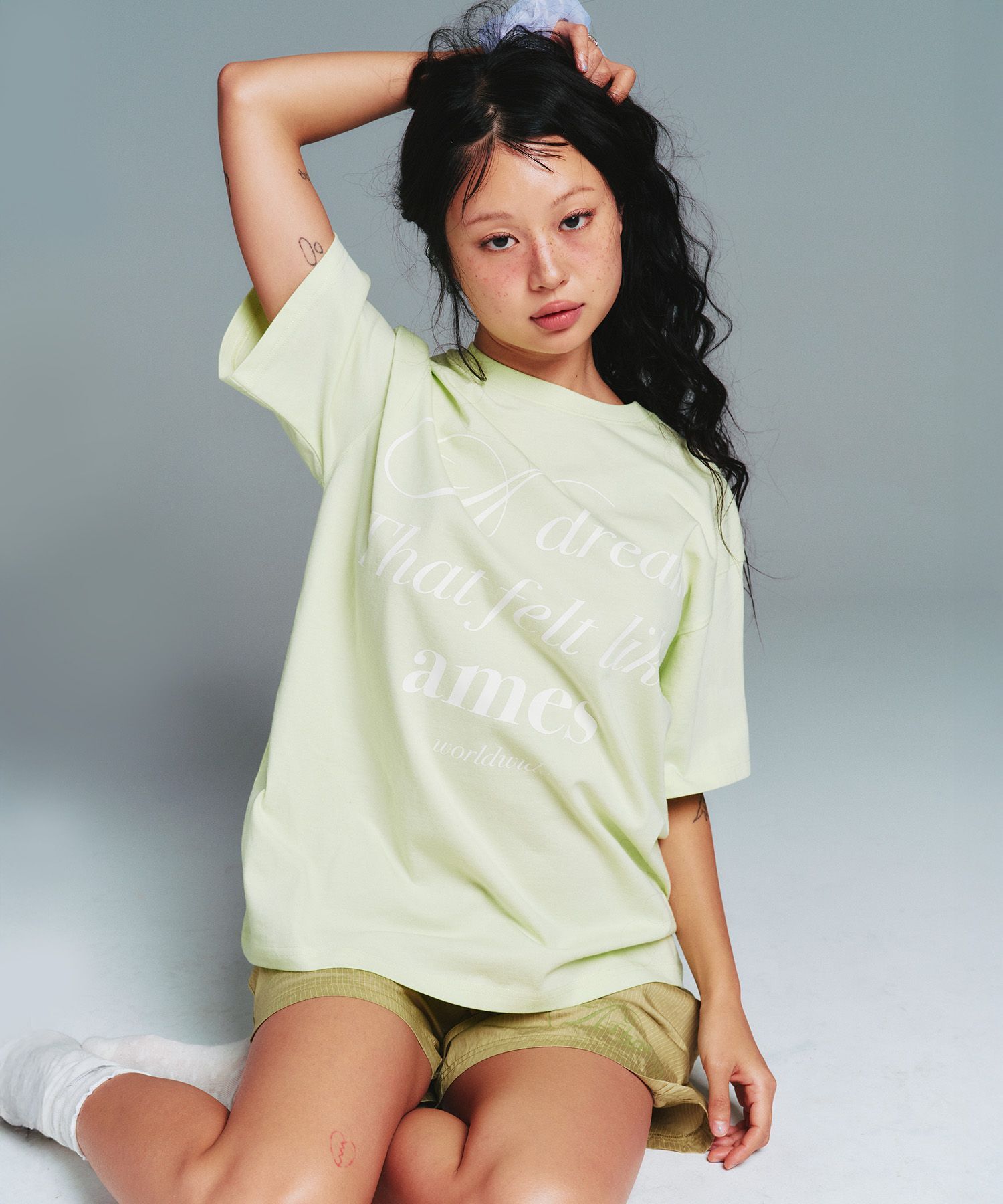 AMES-WORLDWIDE 字母印花短袖T恤 AM2GMUT532AGN