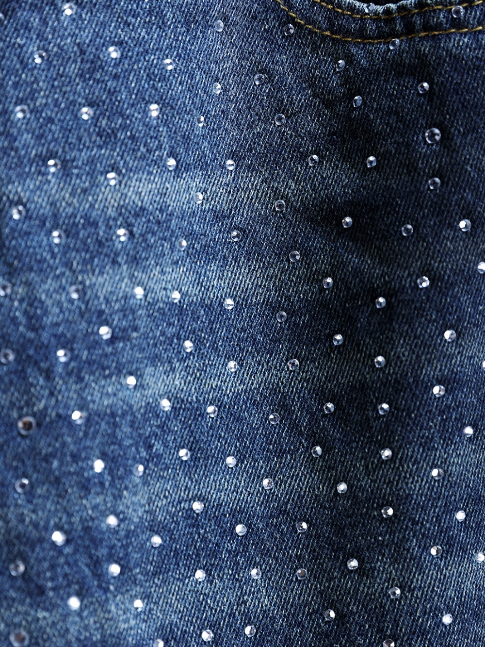 Cubic Denim 飾鑽百慕達牛仔短褲