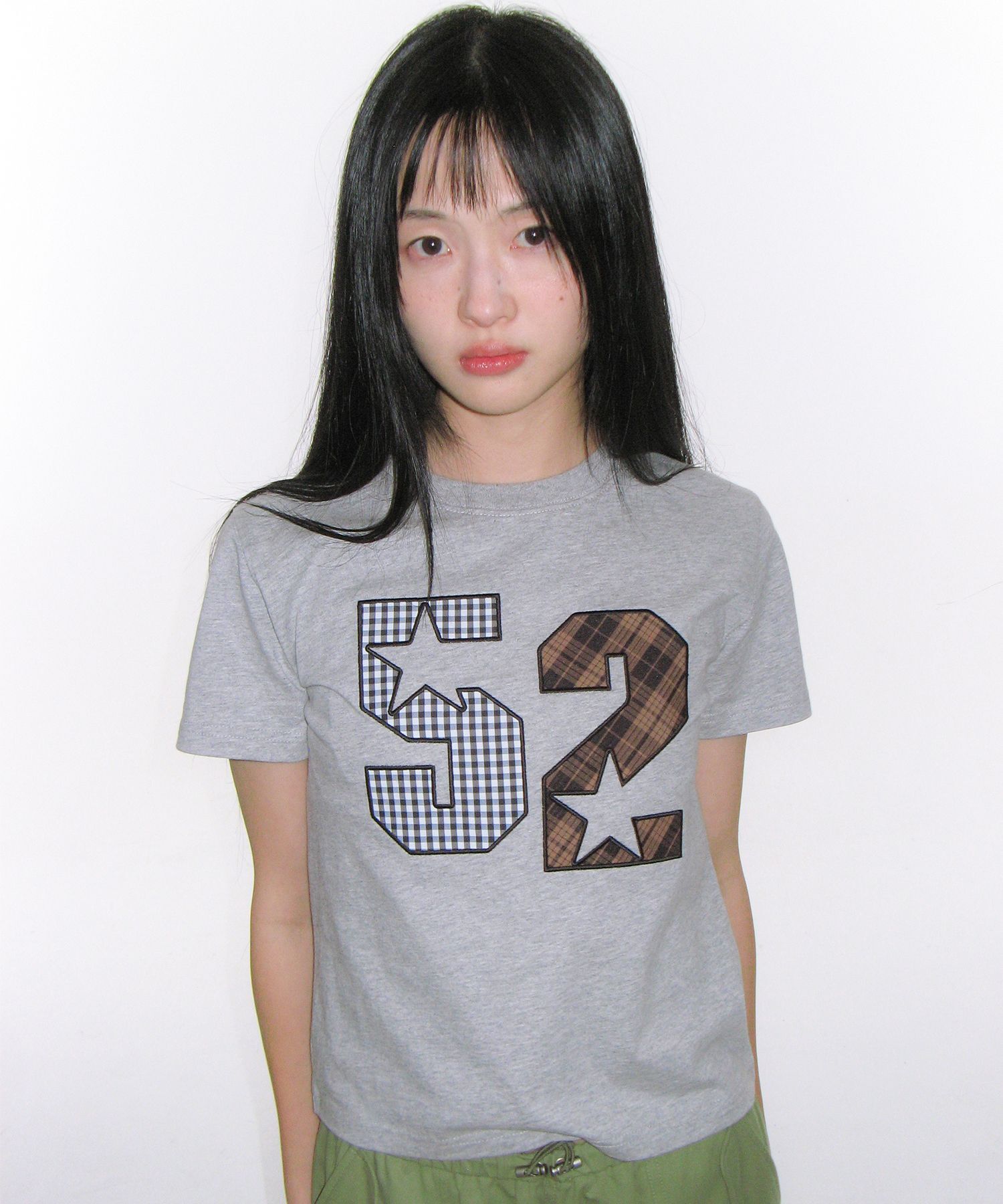 AMES-WORLDWIDE 52 貼布繡上衣 灰色 AM2GMUT512AGR