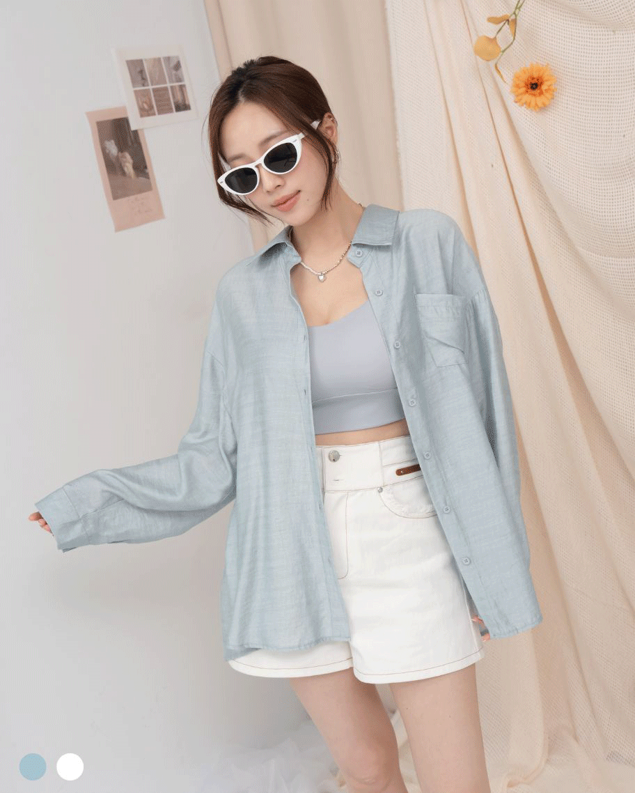 質感混織設計感襯衫