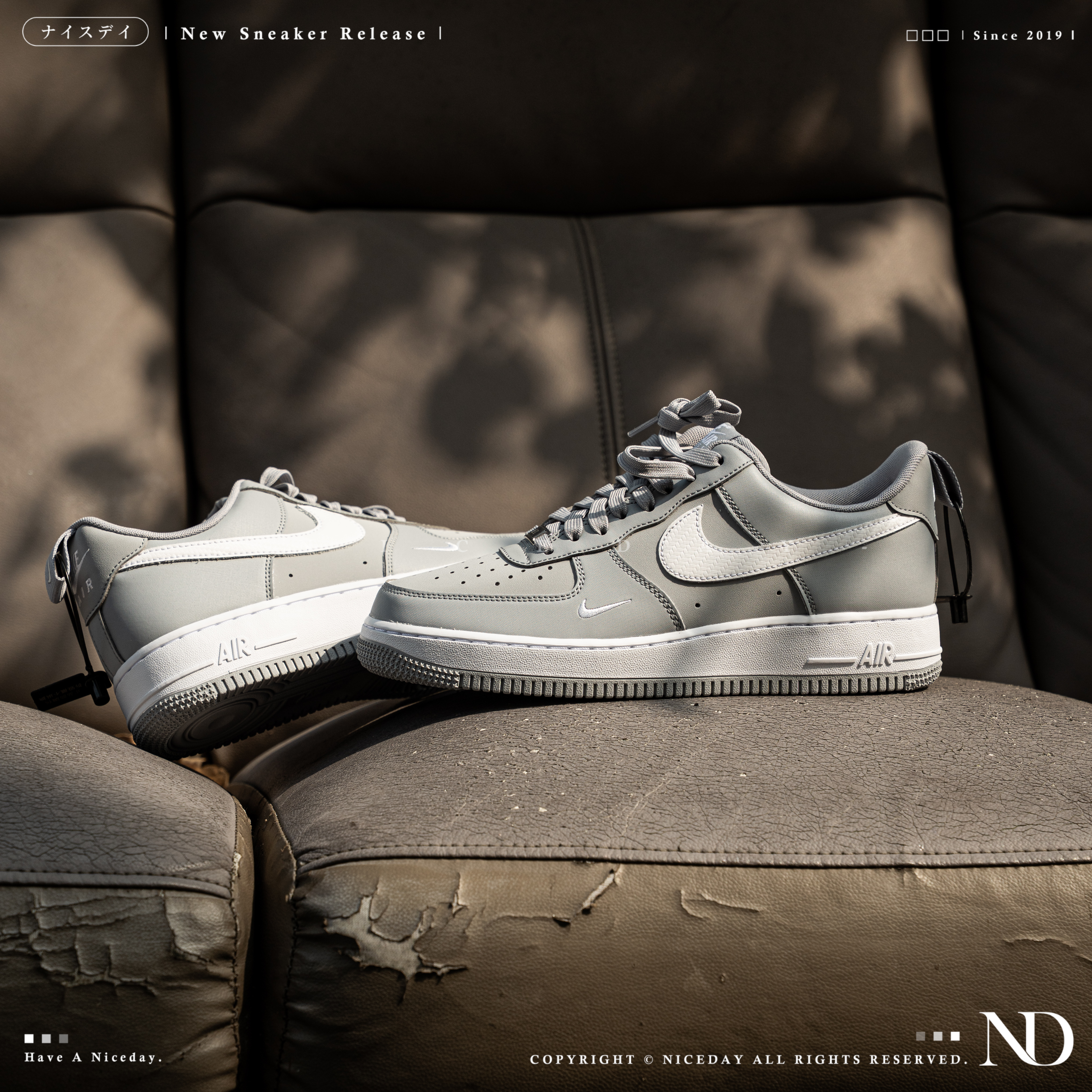 NICEDAY 代購 Nike Air Force 1 北極熊 灰白 白灰 灰色 小勾 白勾 復古 男鞋 IR5599-002