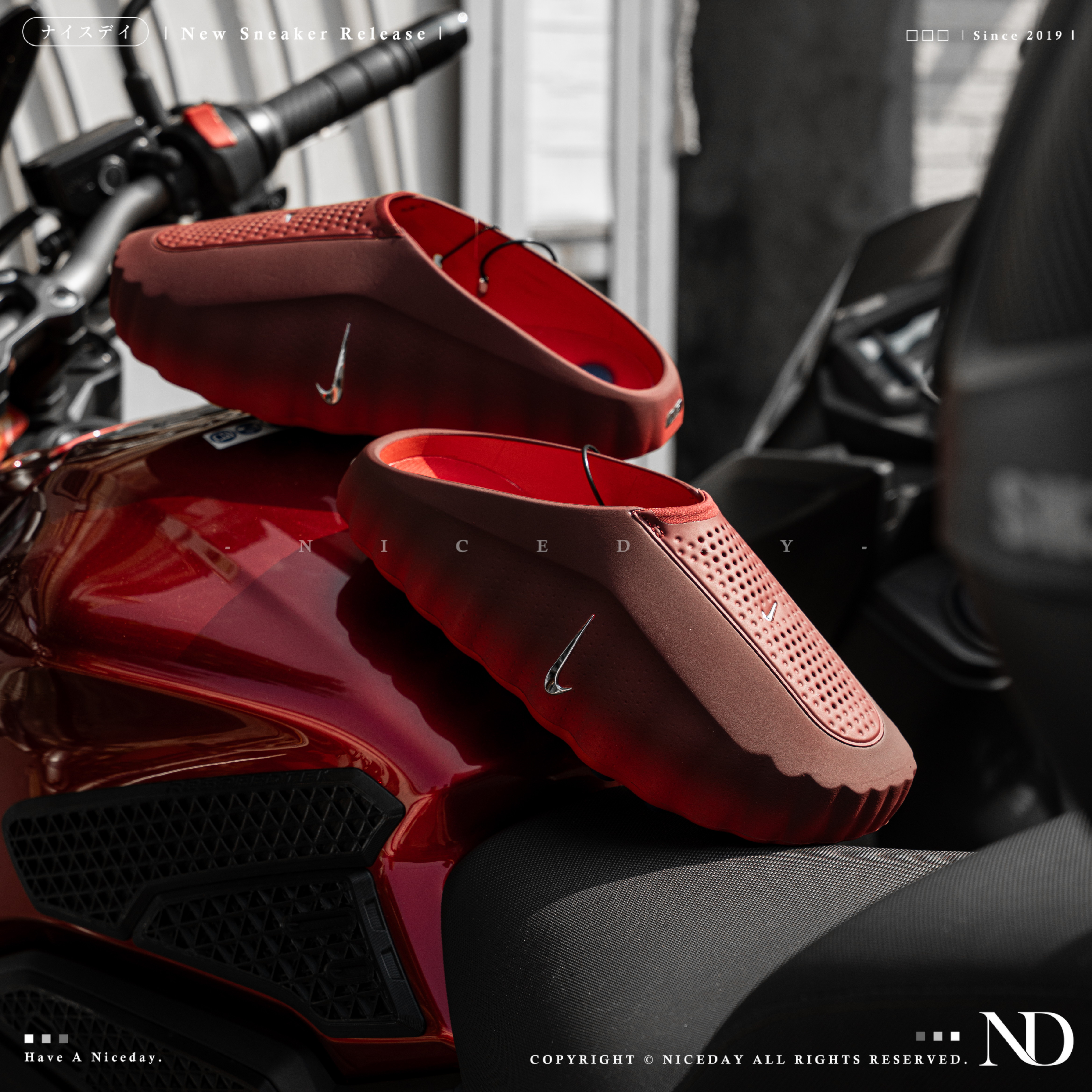 NICEDAY 代購 Nike Mind 001 Team Red 深紅 紅 拖鞋 HQ4307-601