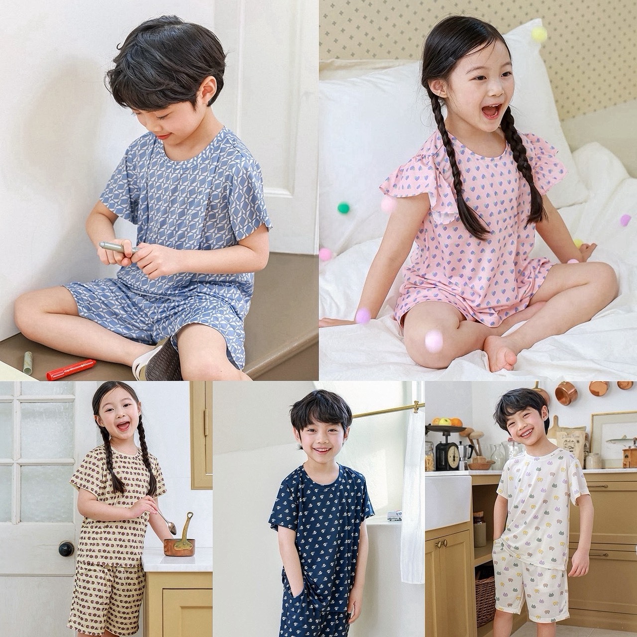110-160 P牌涼感短袖家居套裝 5款