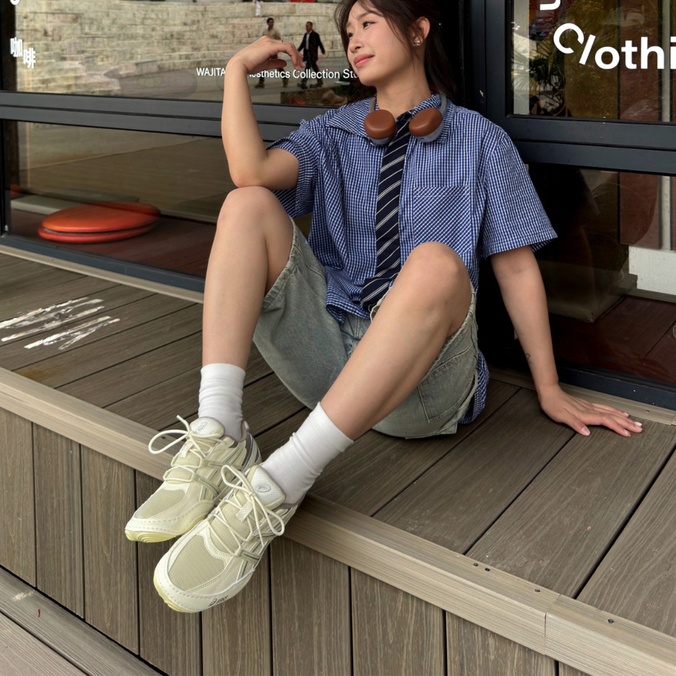 NICEDAY 代購 Asics Hypersync 米棕 薄底 德訓 復古 生活 休閒 1203A879-250