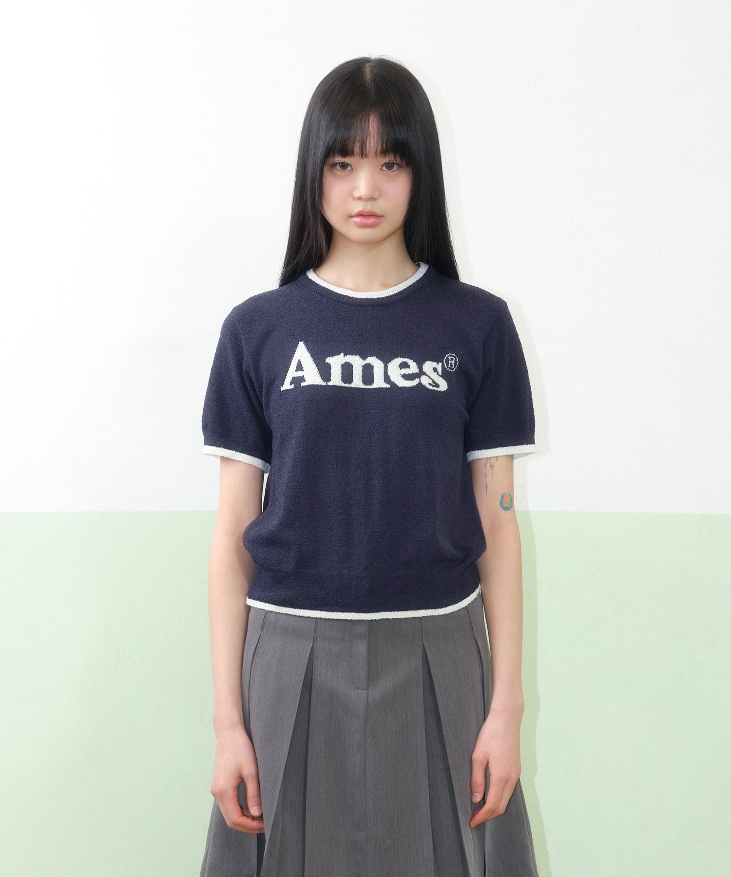 AMES-WORLDWIDE Basic Logo 針織上衣 AM2EMUK601ANV