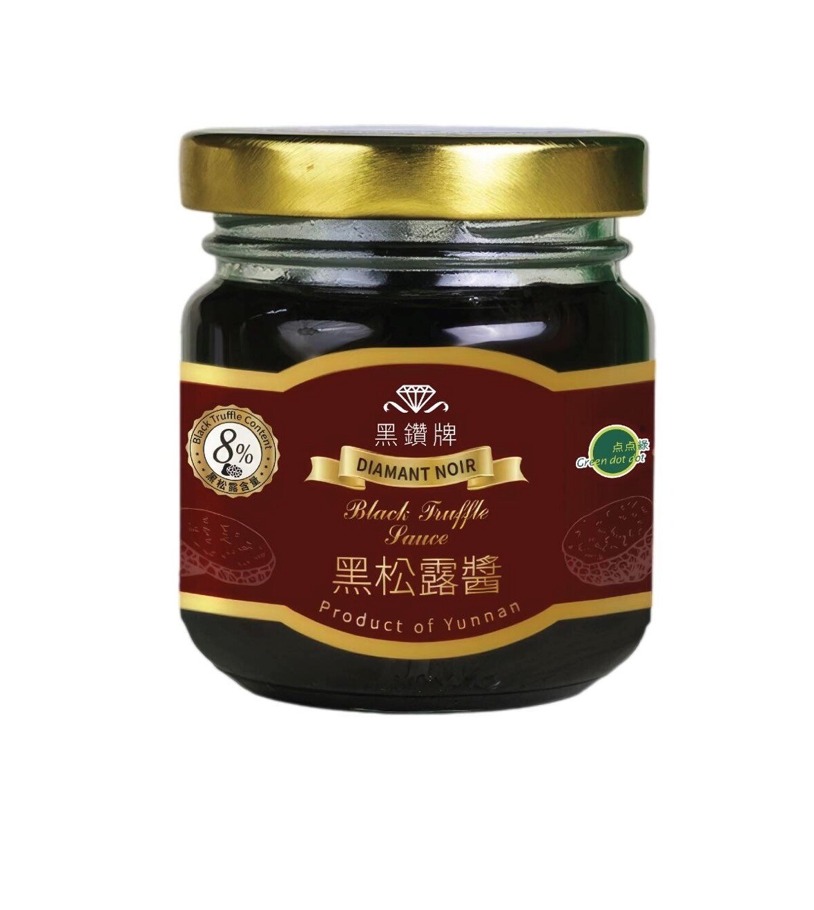 O1: 點點綠-黑鑽牌 黑松露醬 8% (90g)