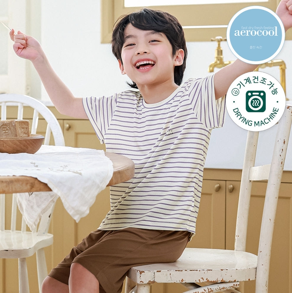 90-160 P牌網眼涼感短袖家居套裝 2款