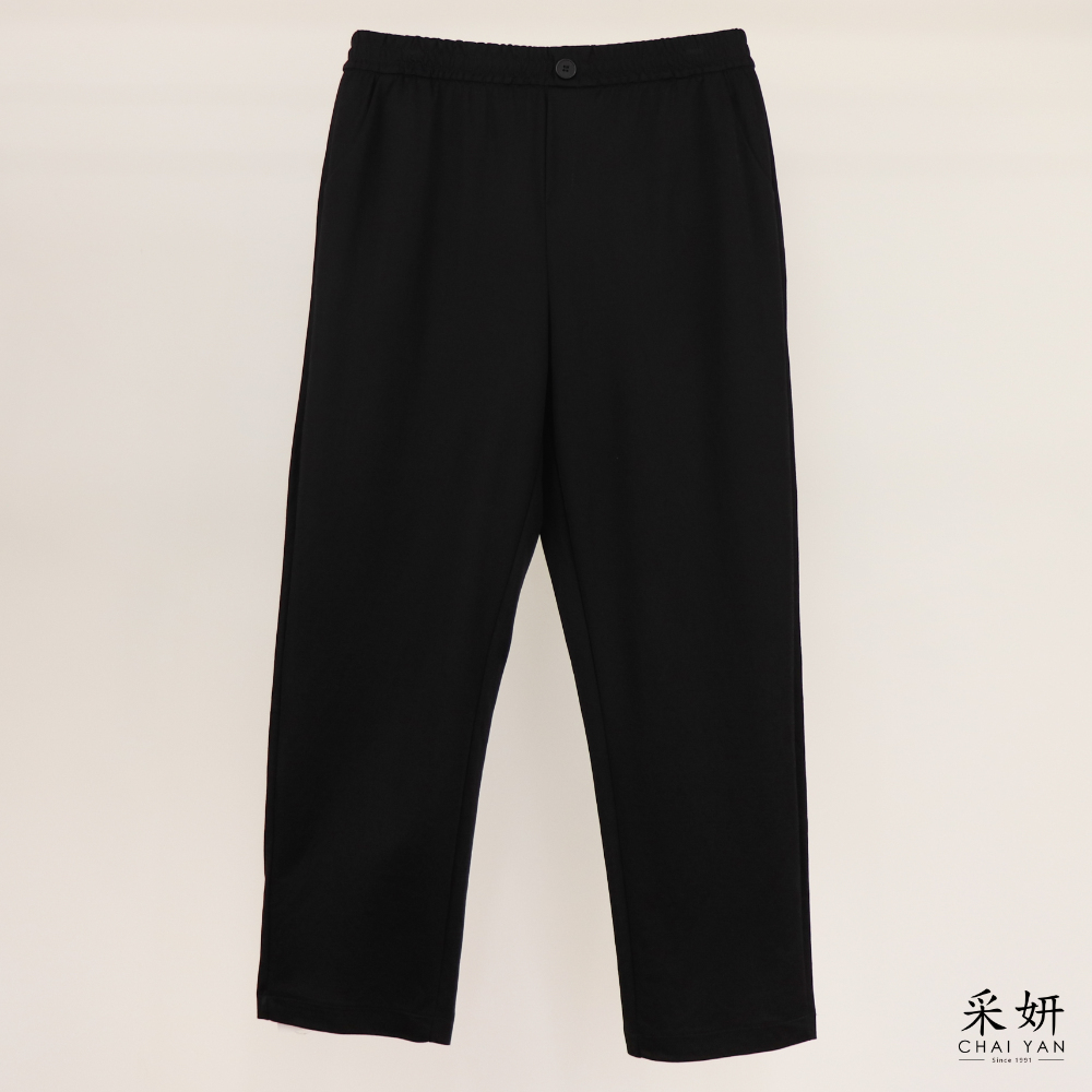 微亮面口袋微錐型褲