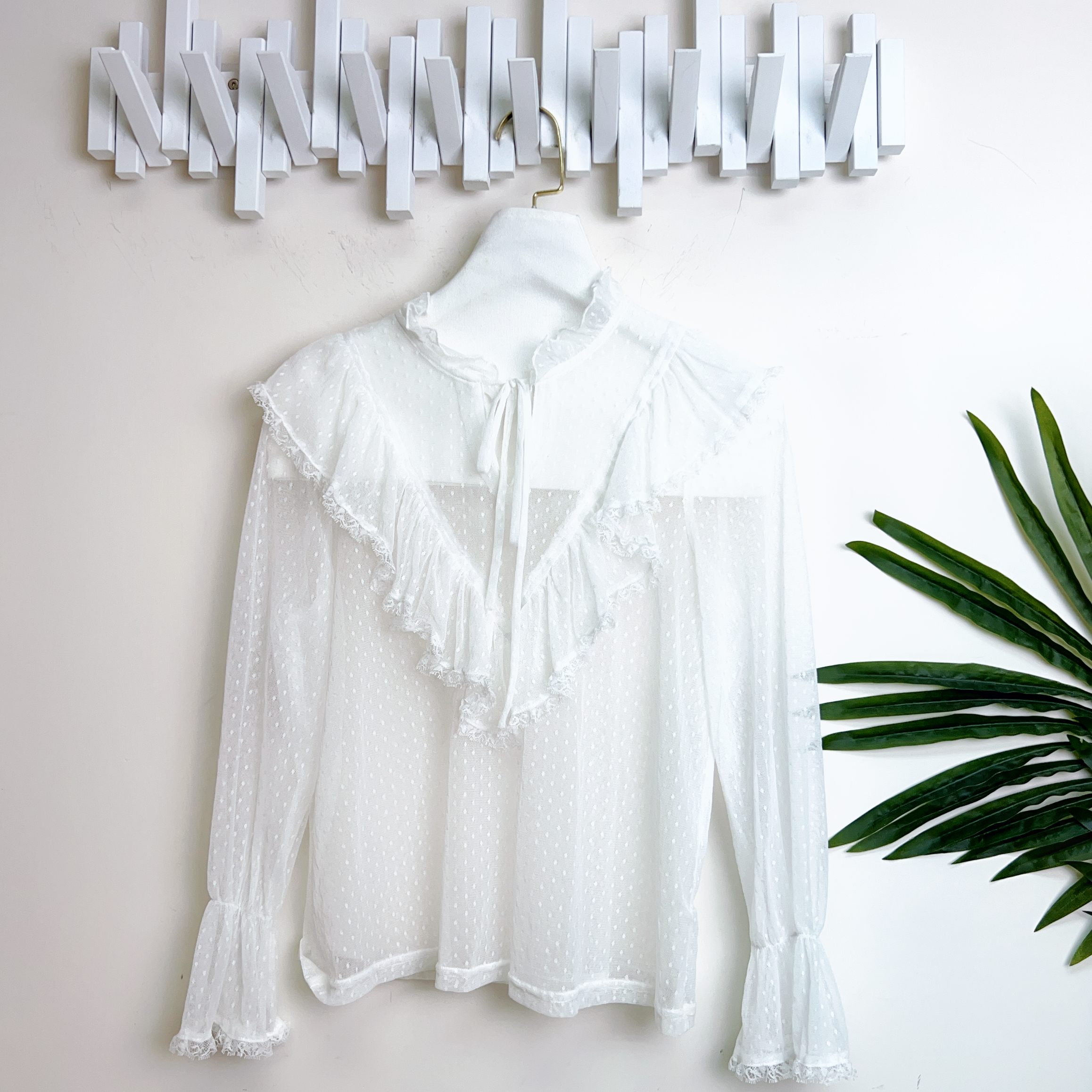 全LACE花邊上衣（胸38-44 腰38-44 長21吋）26064 #2404clo