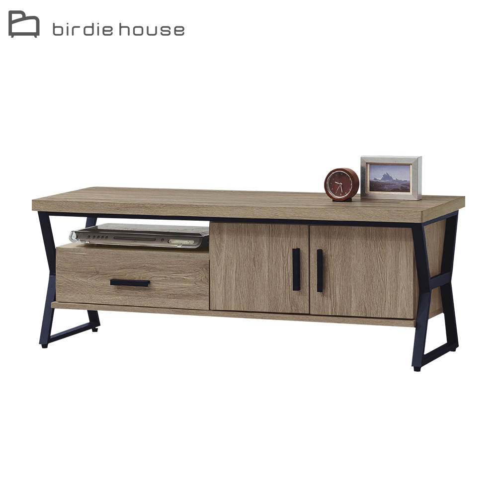 柏蒂家居-庫倫工業風4尺二門一抽電視長櫃/視聽櫃/收納置物矮櫃