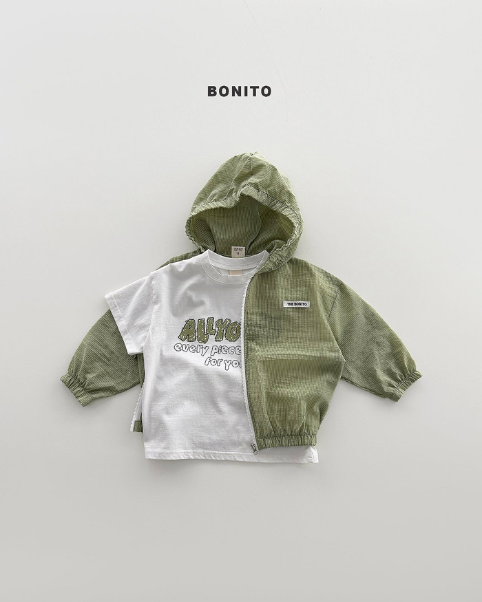 正韓夏Bonito 嫩嬰/小童三色透氣連帽防曬外套/冷氣房外套