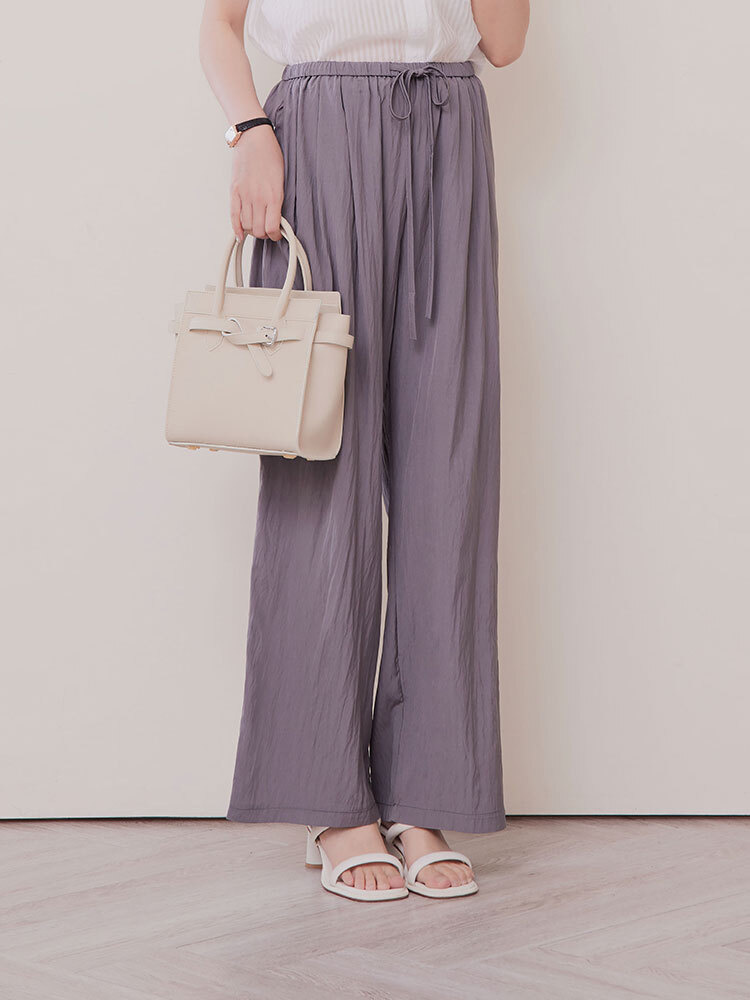 OH!HER 鬆緊抽繩涼感寬褲