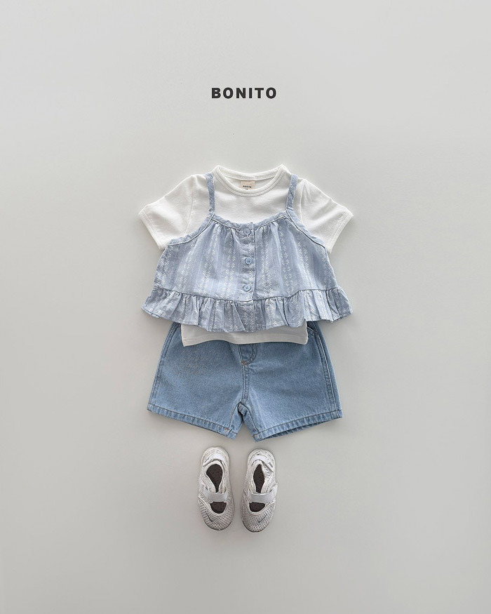 正韓夏Bonito 嫩嬰/小童兩色雕花疊穿背心