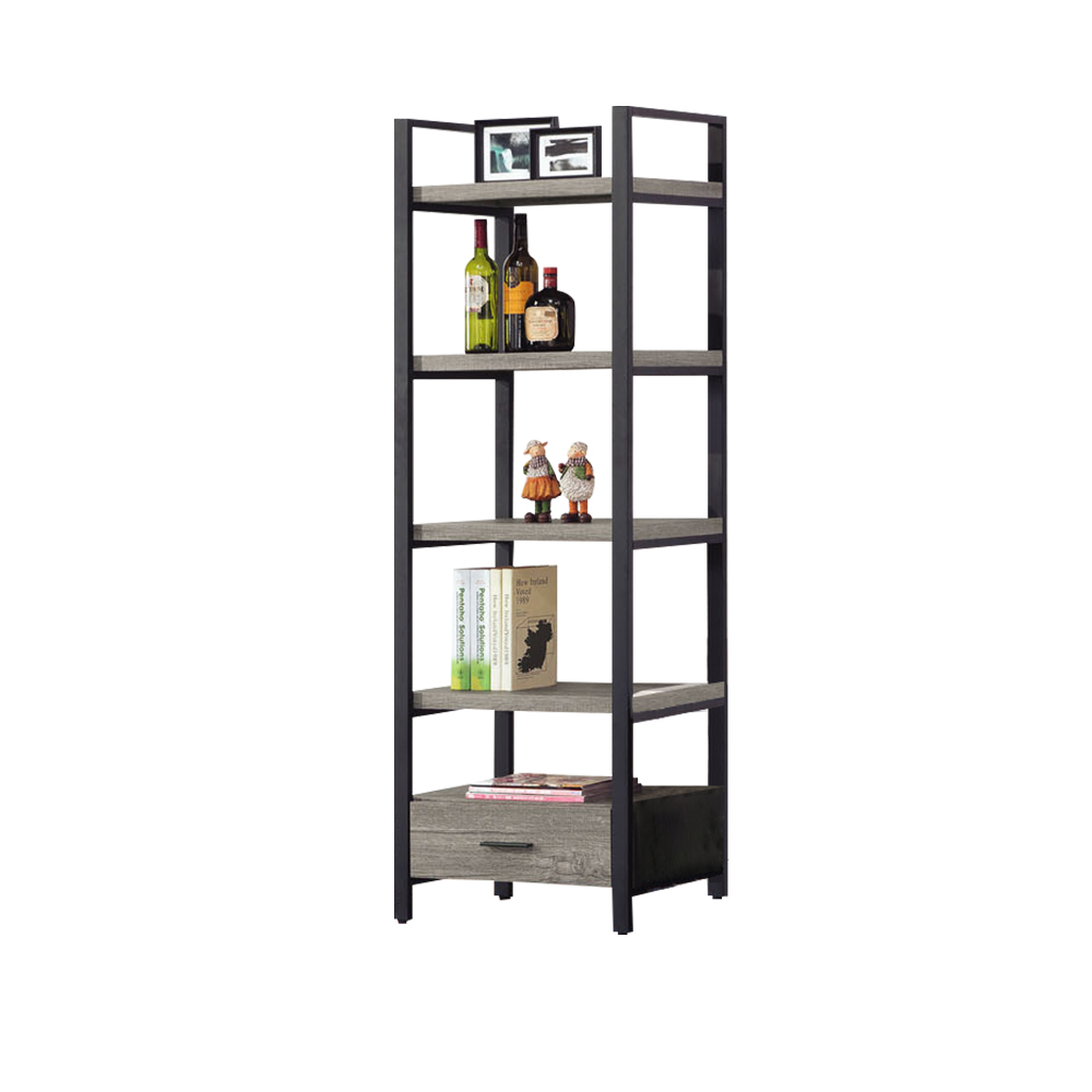 柏蒂家居-泰約工業風2尺一抽開放式層架/展示架/收納置物架/書架