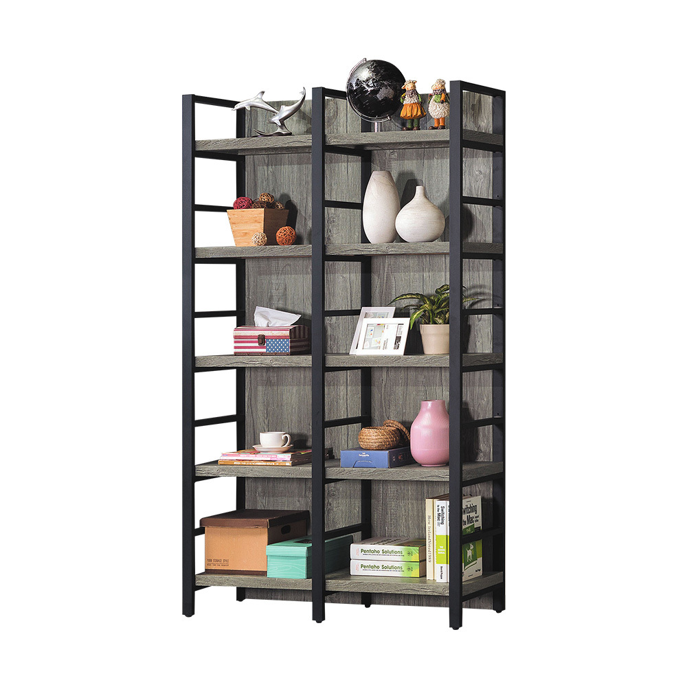 柏蒂家居-泰約工業風3.6尺屏風層架/展示架/收納置物架/書架
