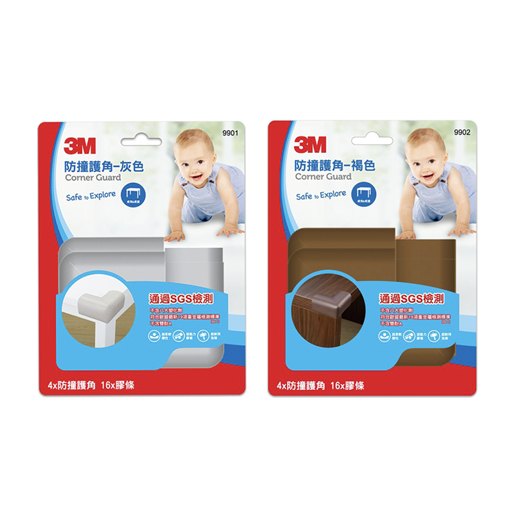 [3M] Child Safety Corner Protectors - Gray/Brown