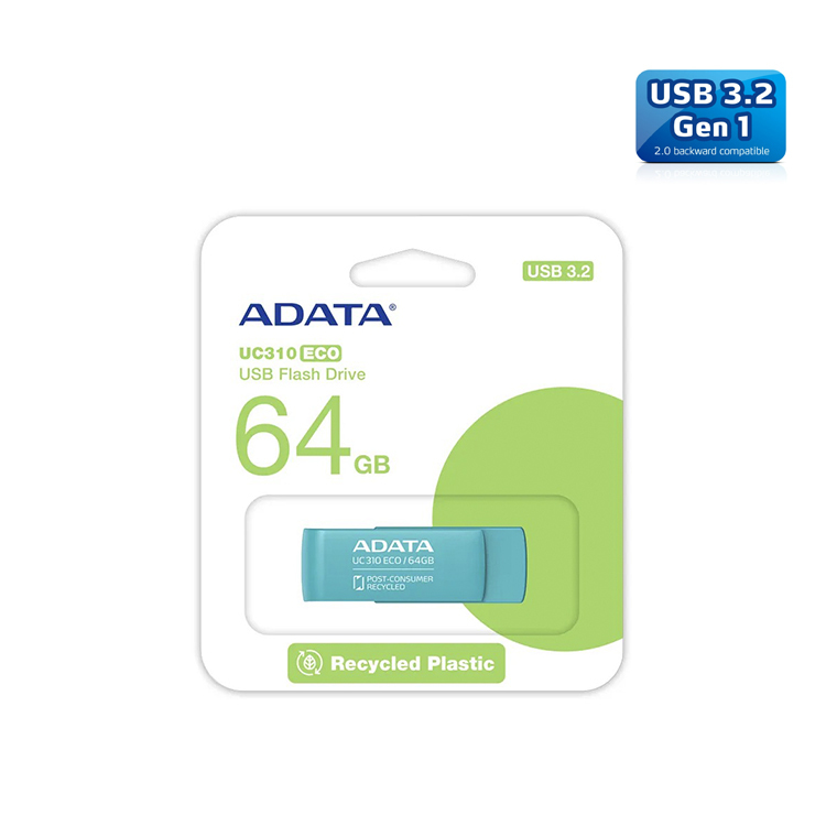 【ADATA 威剛】Pendrive UC310 USB3.2 旋轉隨身碟(藍色)-64GB 藍色 旋轉 隨身碟