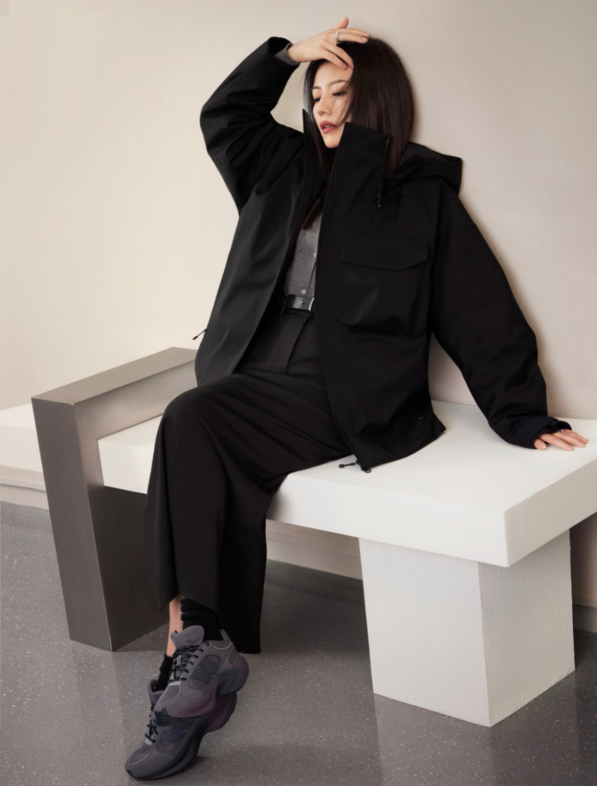 男女鞋 NEW BALANCE WRPD RUNNER 深灰紫 高圓圓同款 麂皮 波浪型外底 復古 休閒鞋【UWRPDFRF】