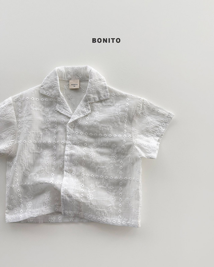 正韓夏Bonito 親子裝_嫩嬰/小童度假感米白上衣