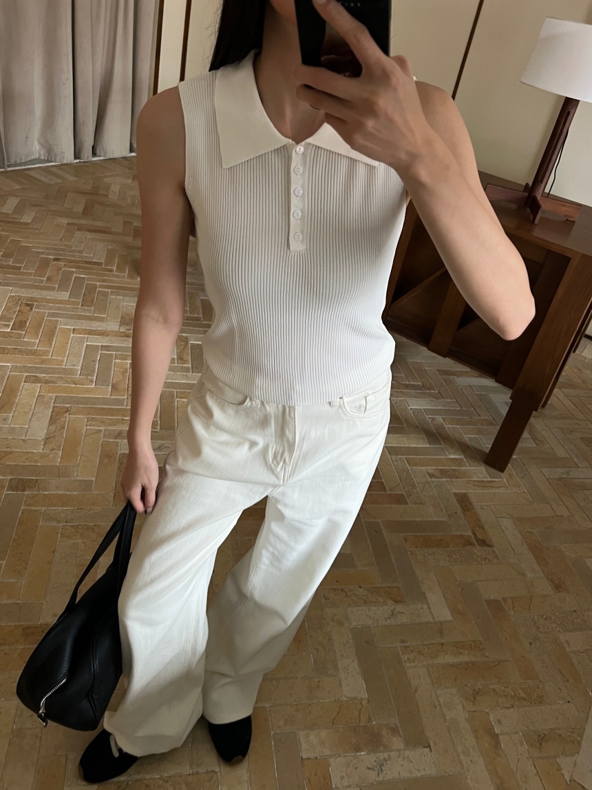 POLO領鈕釦針織背心*5色