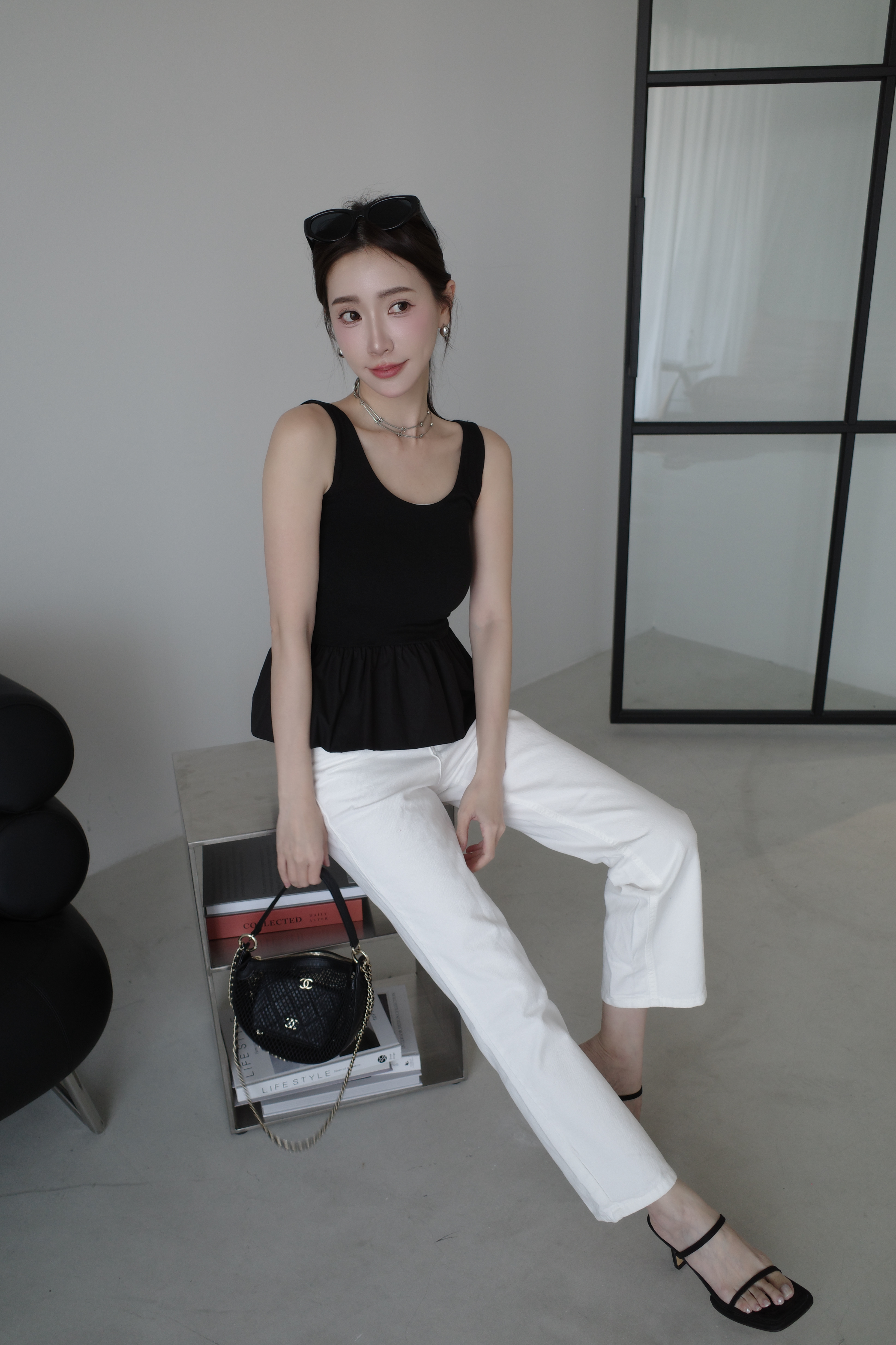 🇰🇷(預購)#AO60 夏日法式小直筒白褲