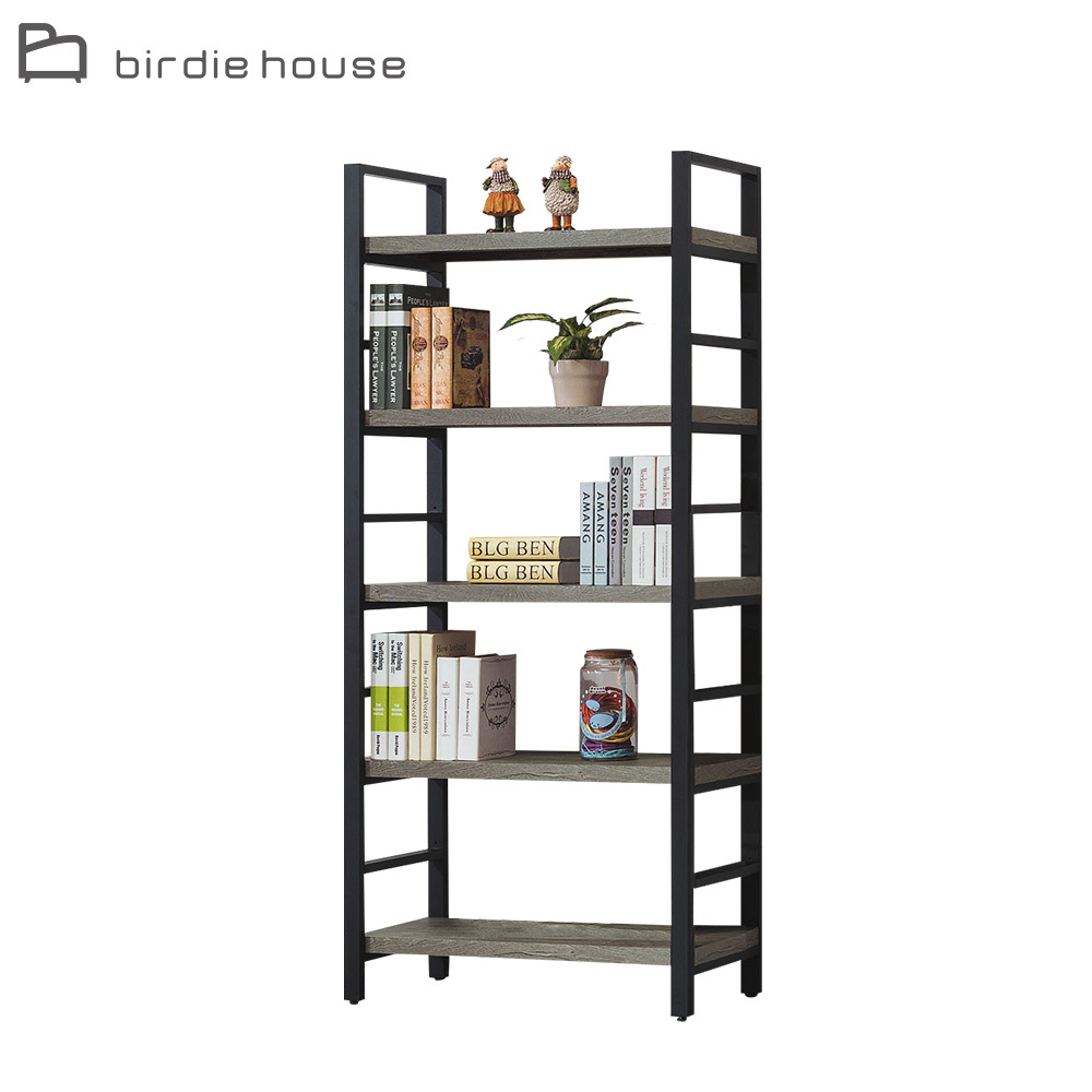 柏蒂家居-泰約工業風2.7尺開放式高書櫃/收納置物櫃/展示櫃