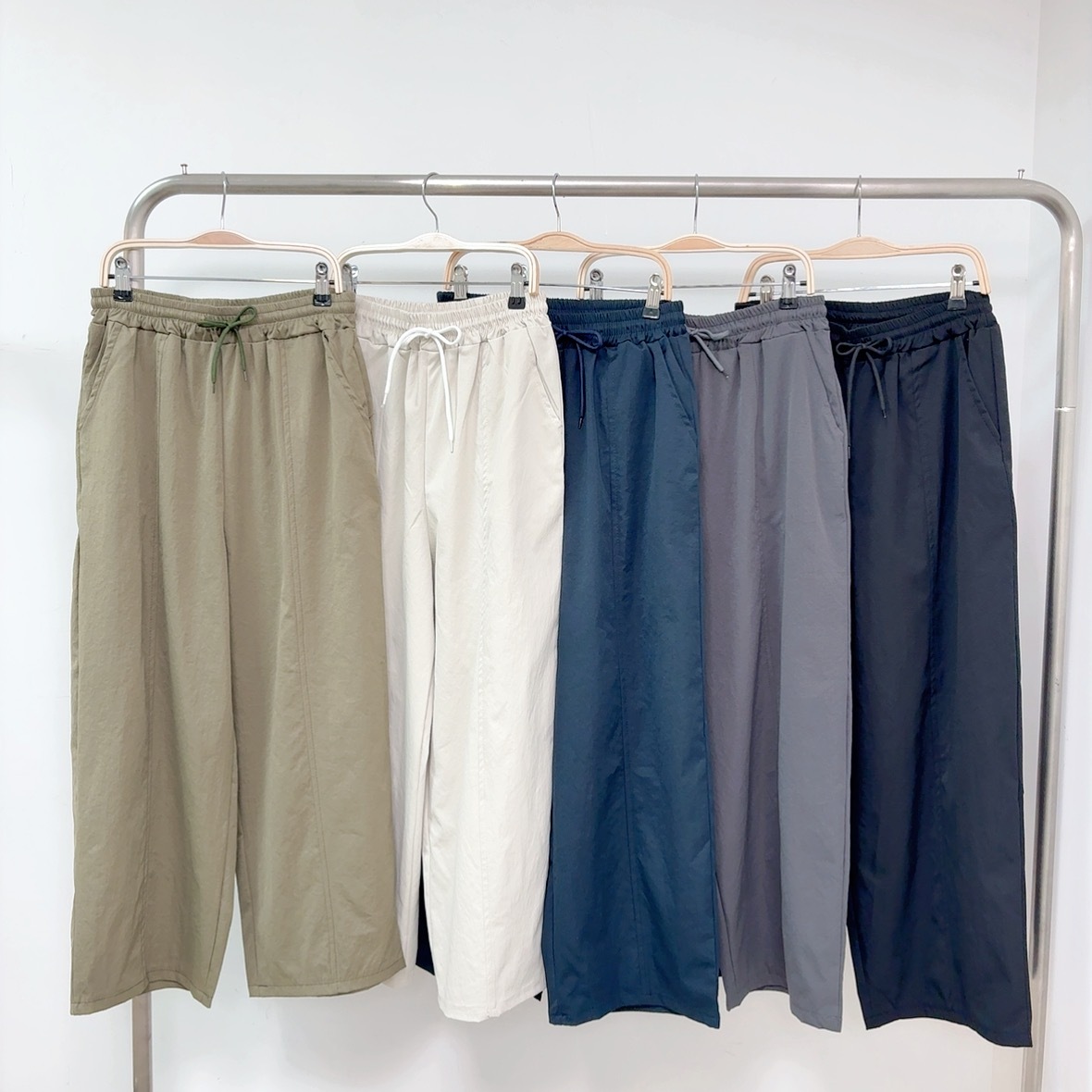 【預訂】車骨綁繩9分斜布褲 (C13-C17)