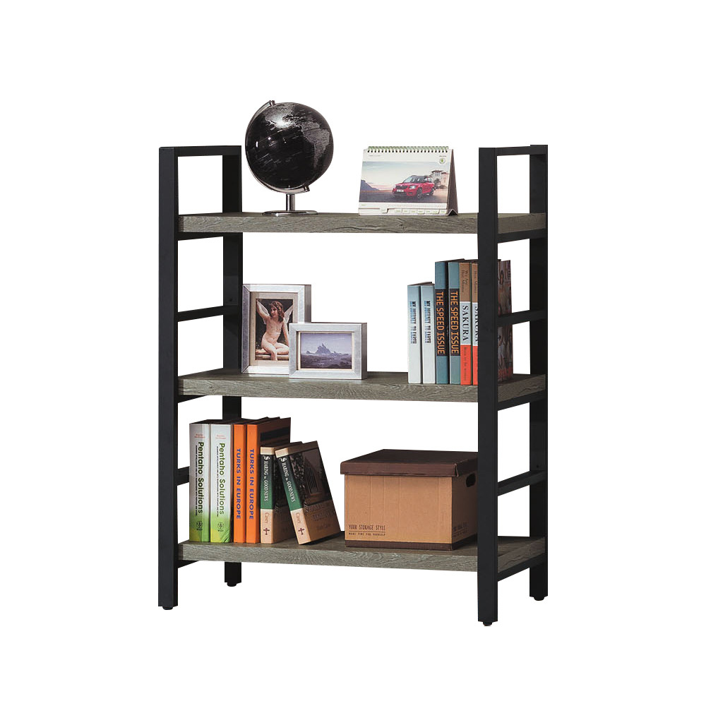 柏蒂家居-泰約工業風2.7尺開放式低書櫃/收納置物櫃/展示櫃