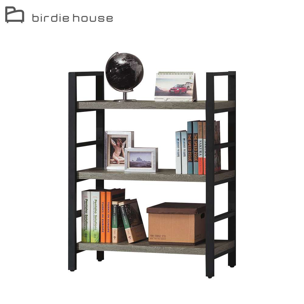 柏蒂家居-泰約工業風2.7尺開放式低書櫃/收納置物櫃/展示櫃