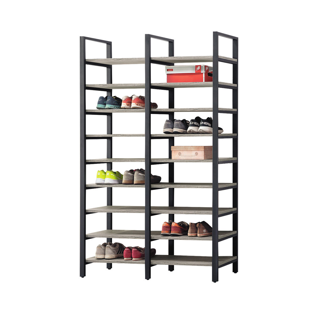 柏蒂家居-泰約工業風4尺開放式收納高鞋櫃/多層鞋架