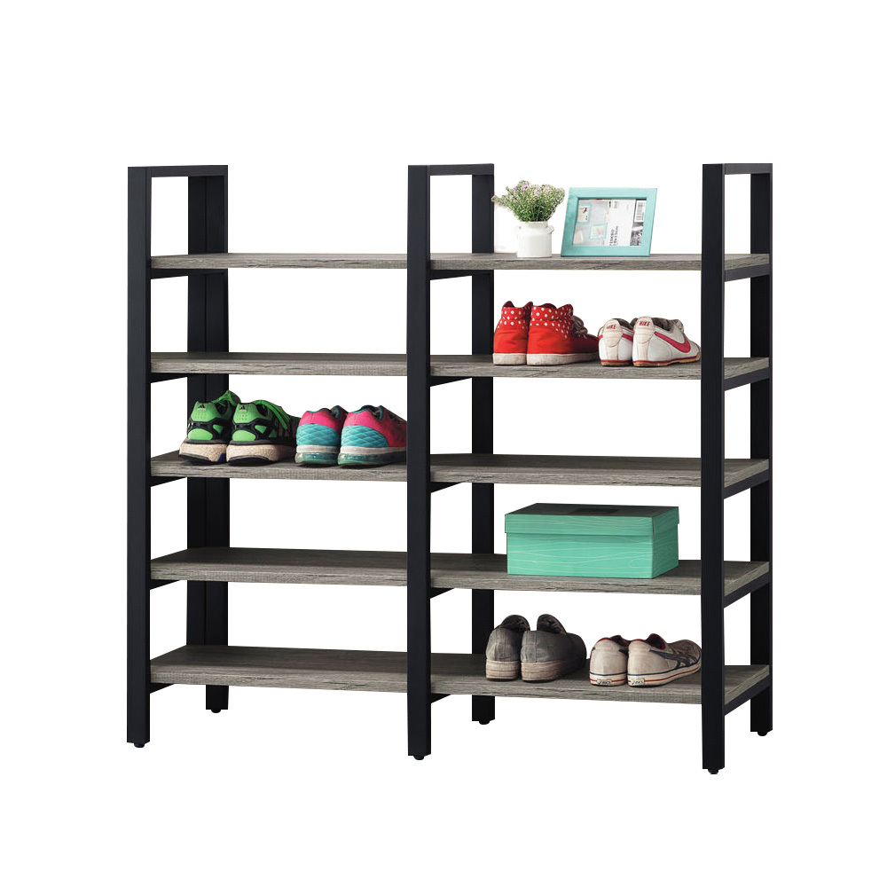 柏蒂家居-泰約工業風4尺開放式收納鞋櫃/多層鞋架