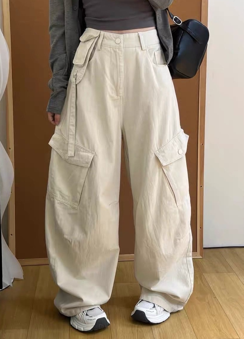 掀蓋口袋挺料彎刀工裝褲