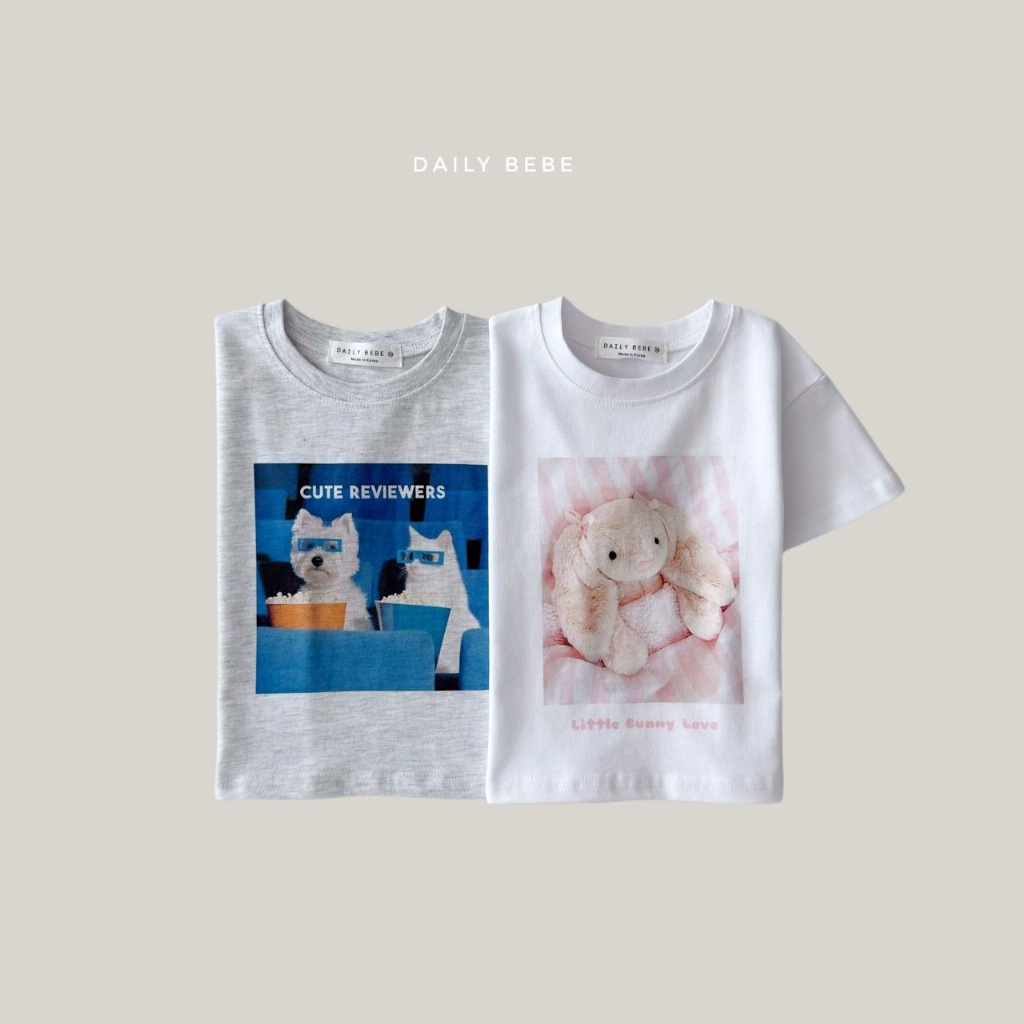 正韓夏Daily Bebe 兩色狗狗貓貓兔兔上衣