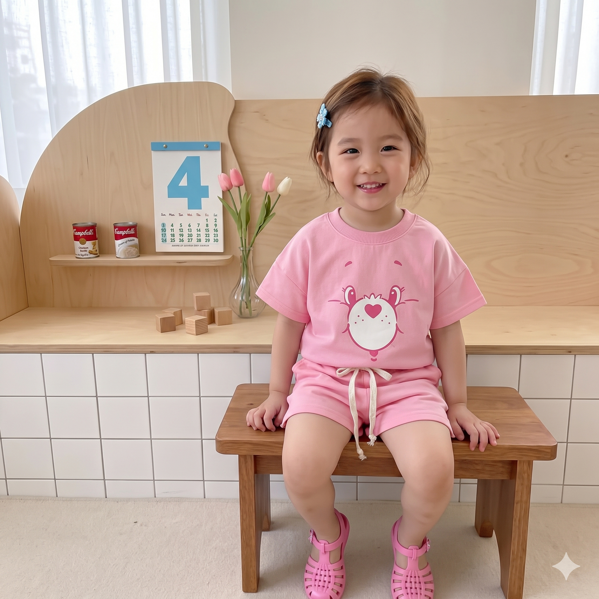 【彩虹熊】經典版寶寶夏天睡衣套裝