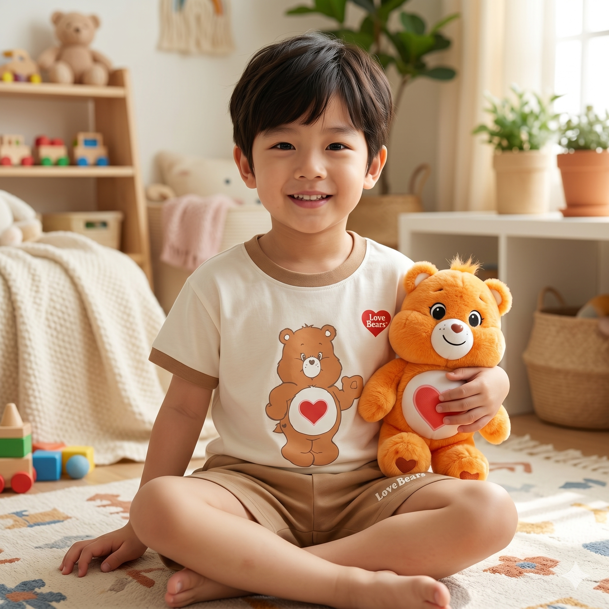 【彩虹熊】韓版寶寶睡衣套裝