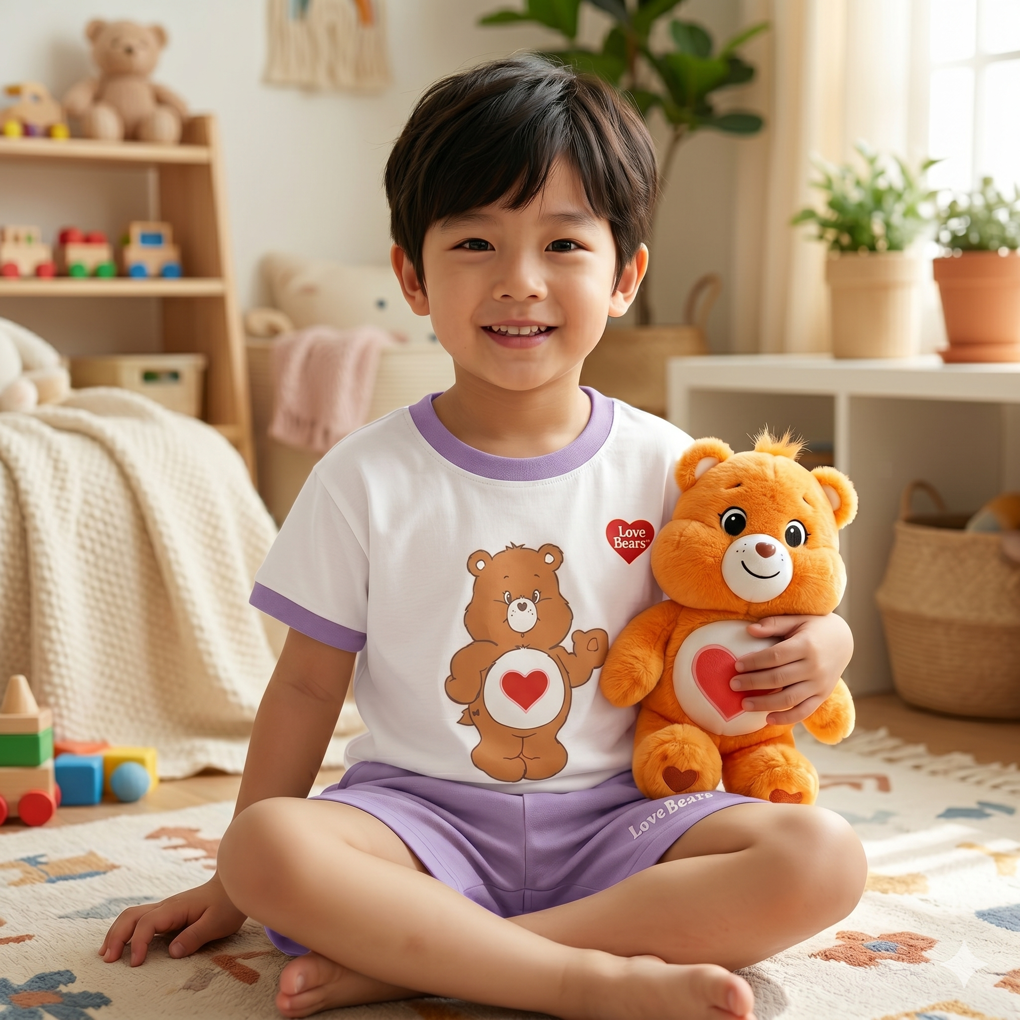 【彩虹熊】韓版寶寶睡衣套裝