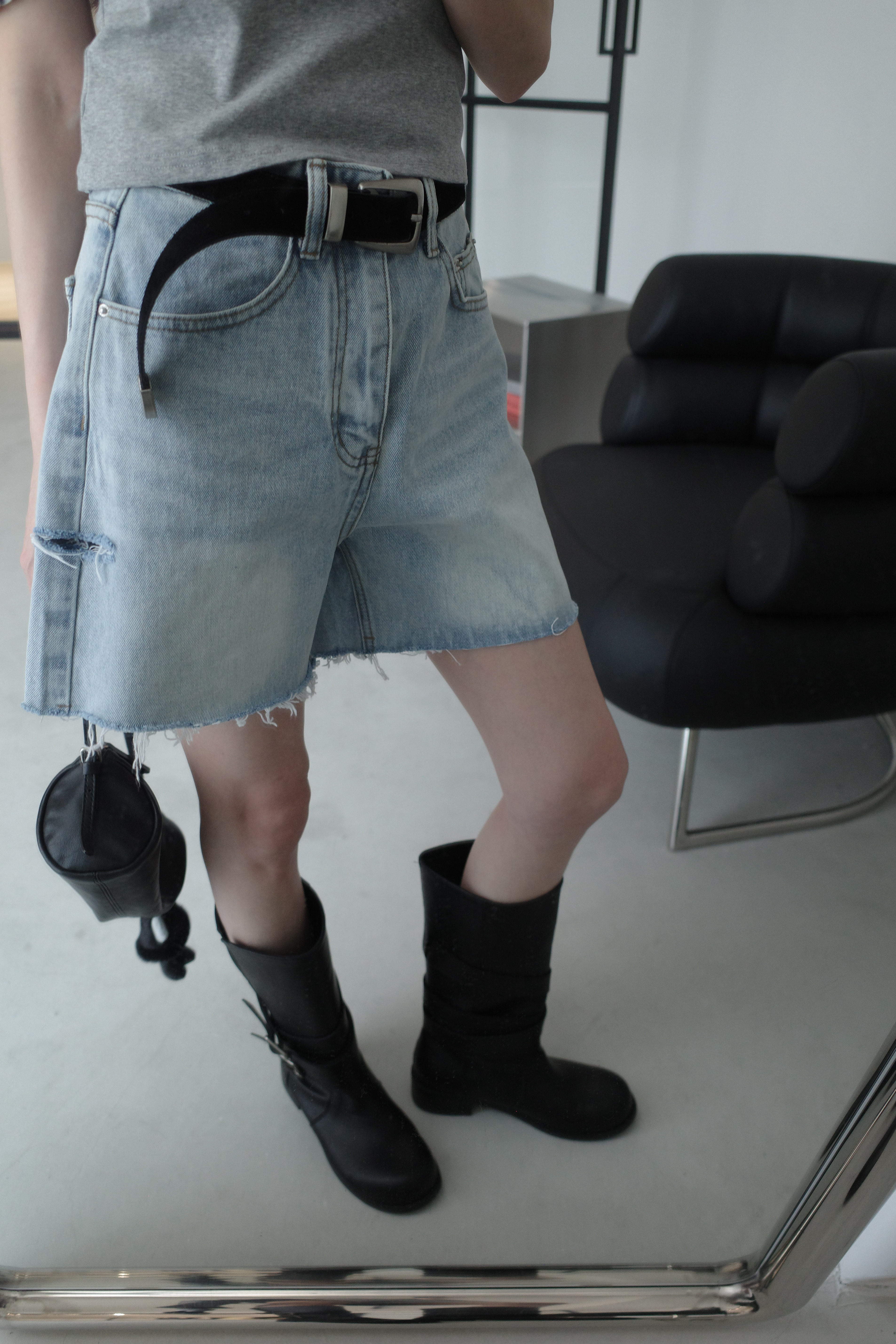 (預購)#AO49 切割四分短褲