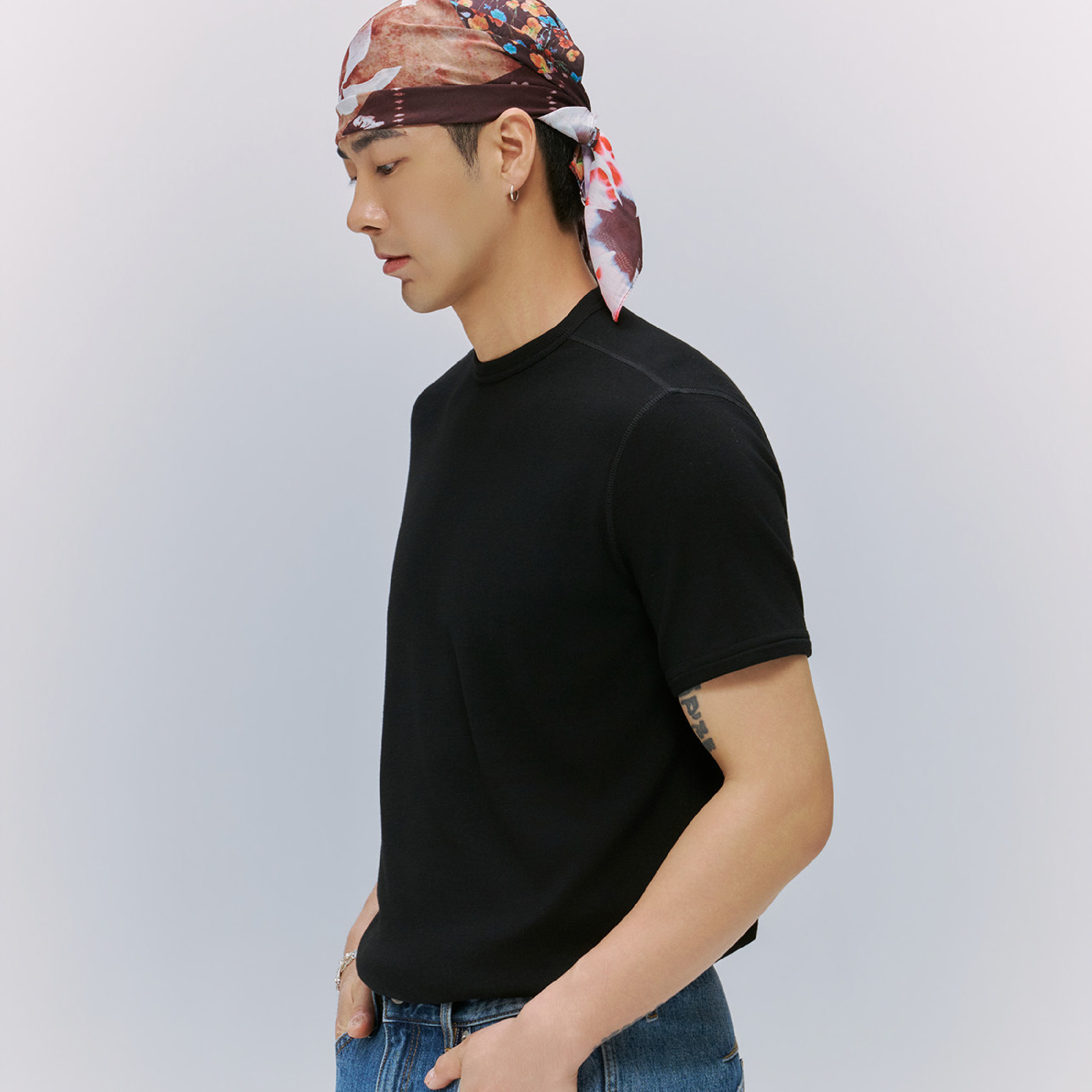 TANOXI Rib Boxy Tee 螺紋 合身 剪裁 短Tee [TNX-Boxy11]