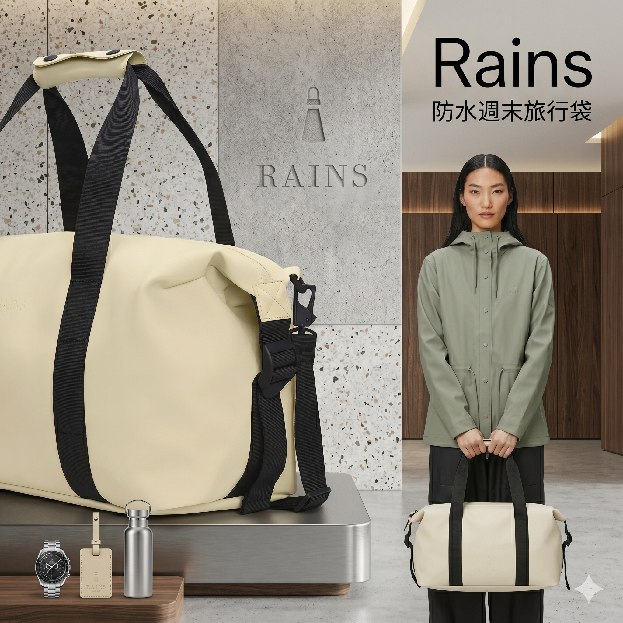 【預購】H042265 Rains  防水週末旅行袋