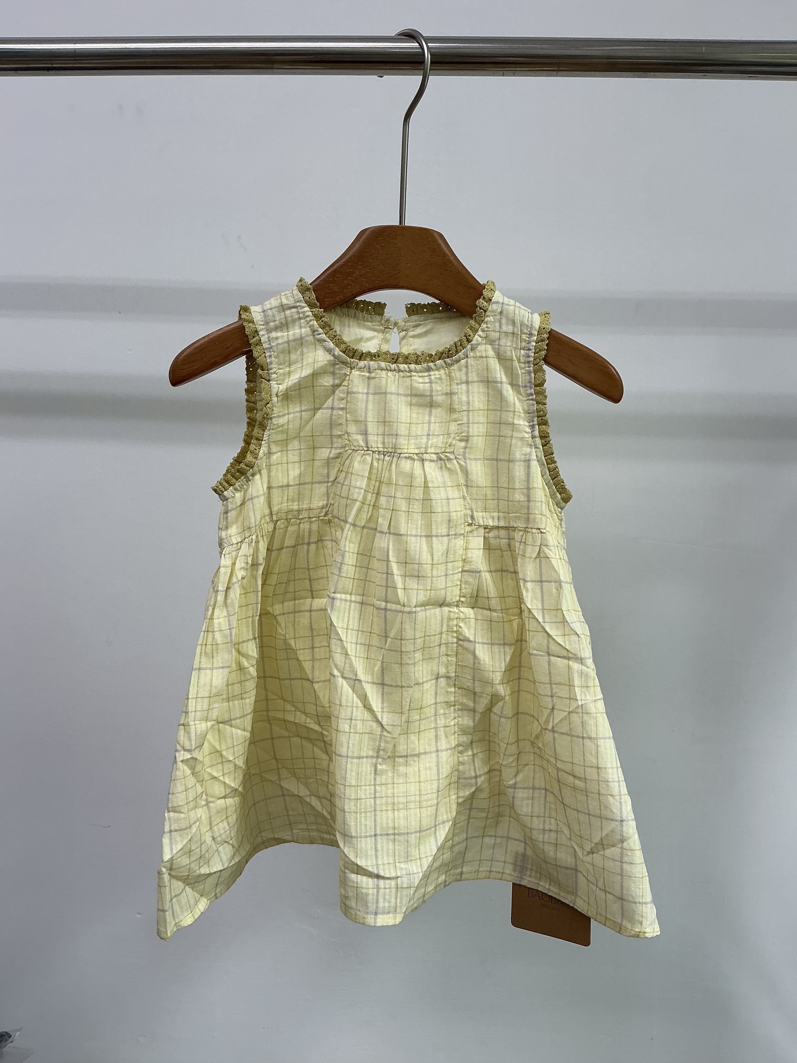 A04940花邊格子洋裝