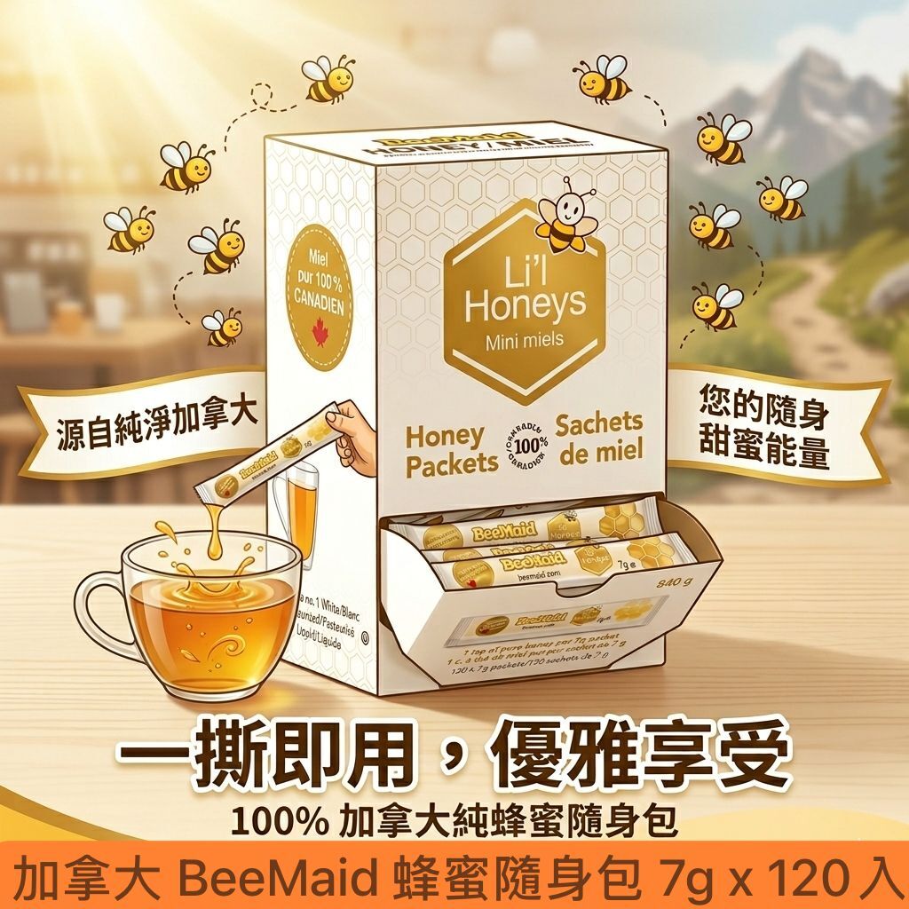 【預購】JM042202 加拿大 BeeMaid 蜂蜜隨身包