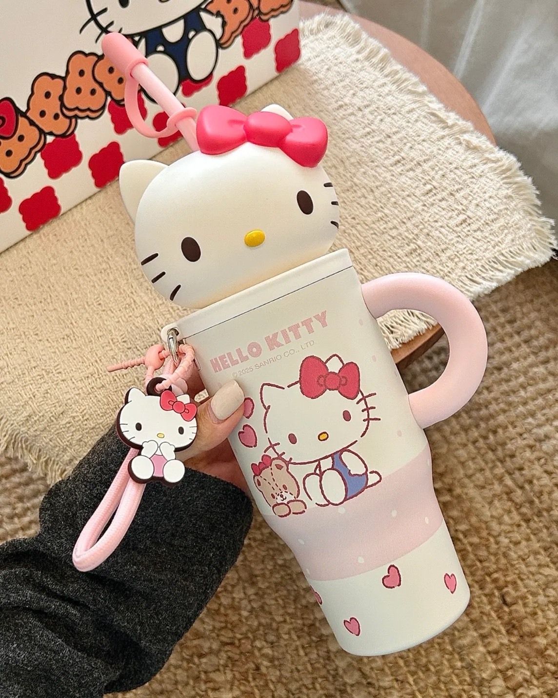 正版授權SANRIO 三麗鷗 HELLO KITTY 冰霸杯 保溫杯 580ML