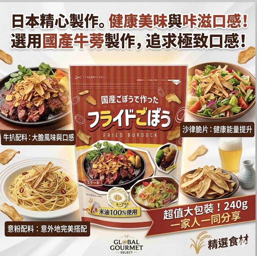 【預購】JM042204 國產炸牛蒡酥