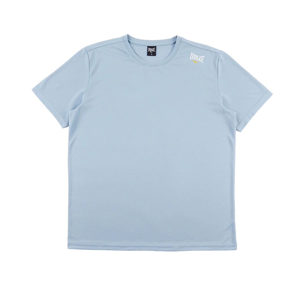 EVERLAST 短T 水藍 LOGO 吸排透氣 短袖 圓領T 男 4321107181